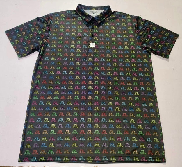 Colorful Black Polo