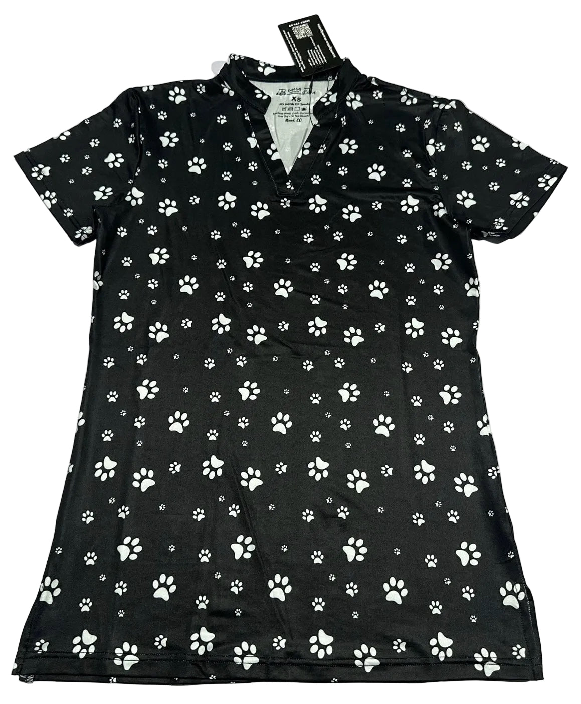 Black "PAWS" Polo