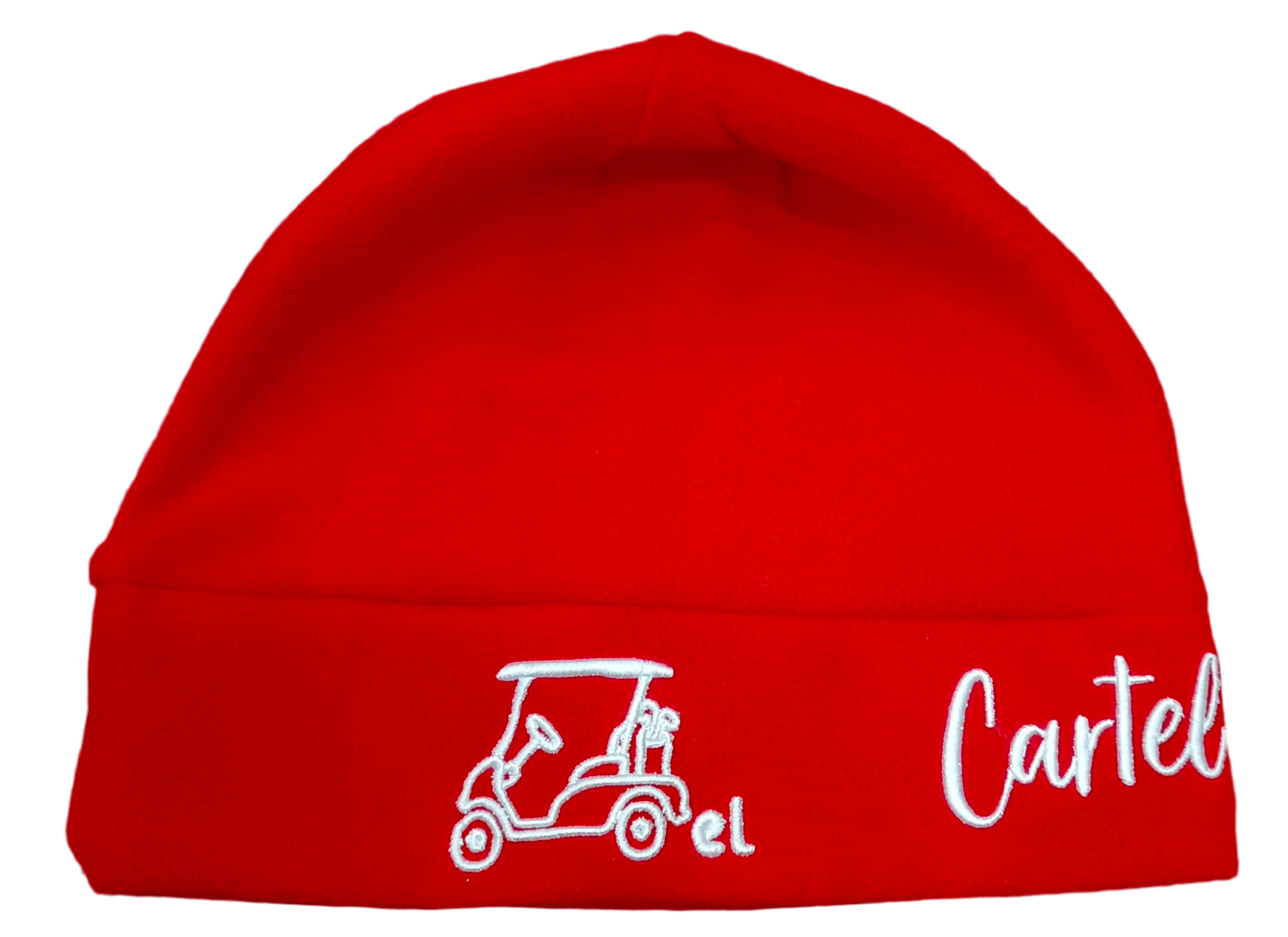 Red Fleece Beanie "Cartel Golf"