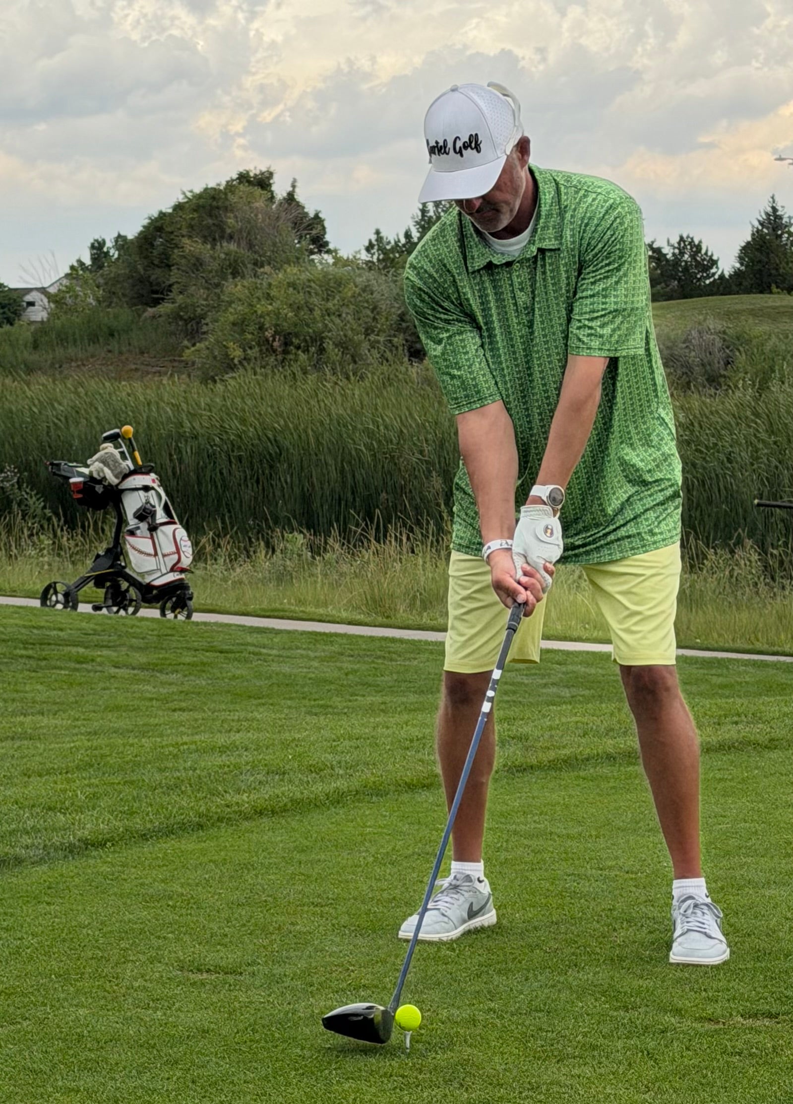 Green w/Yellow Carts Polo
