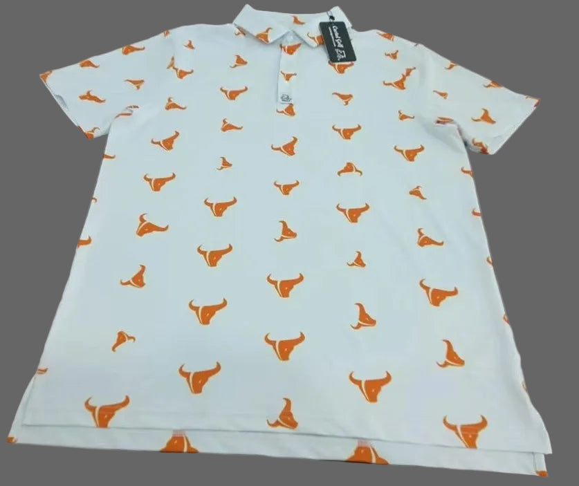 White "Mavs Head" Polo