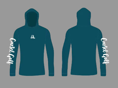 Lightweight Long Sleeve Hooded Shirt "Teal"