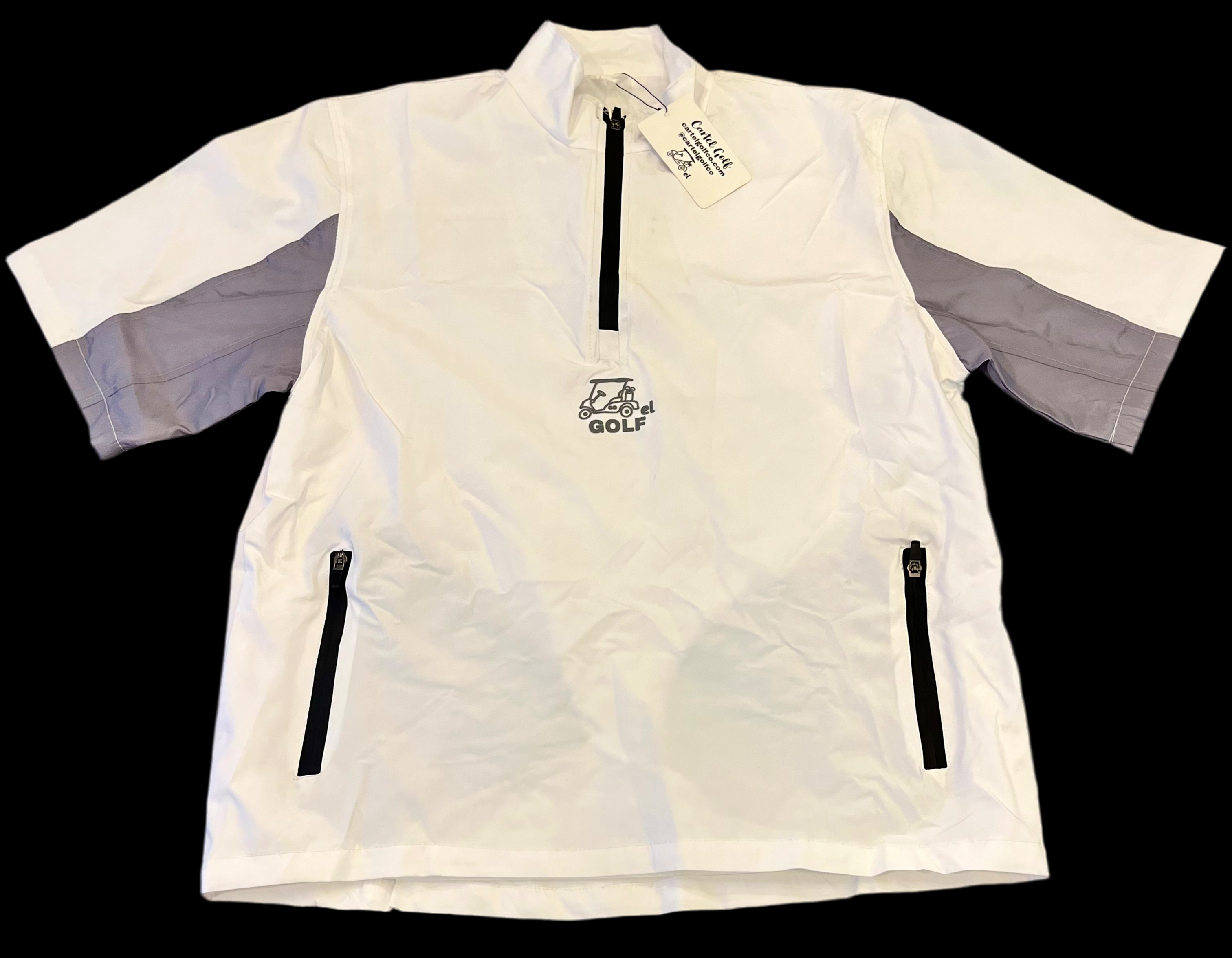 White 1/4" Zip SS Rain/Wind Jacket