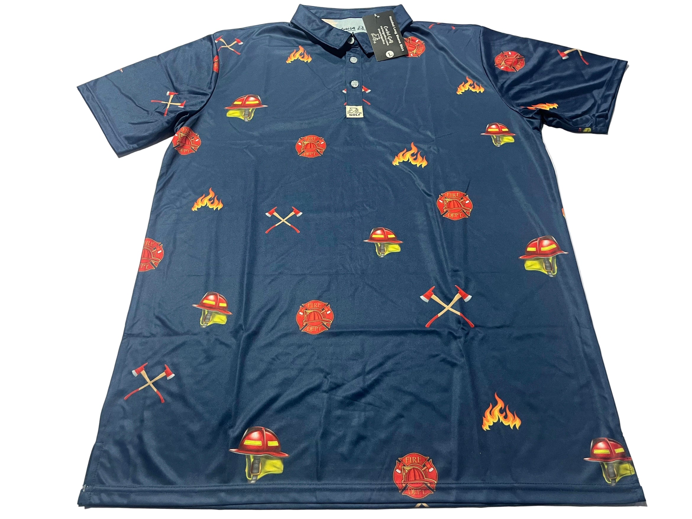 Fire Fighter Navy Polo
