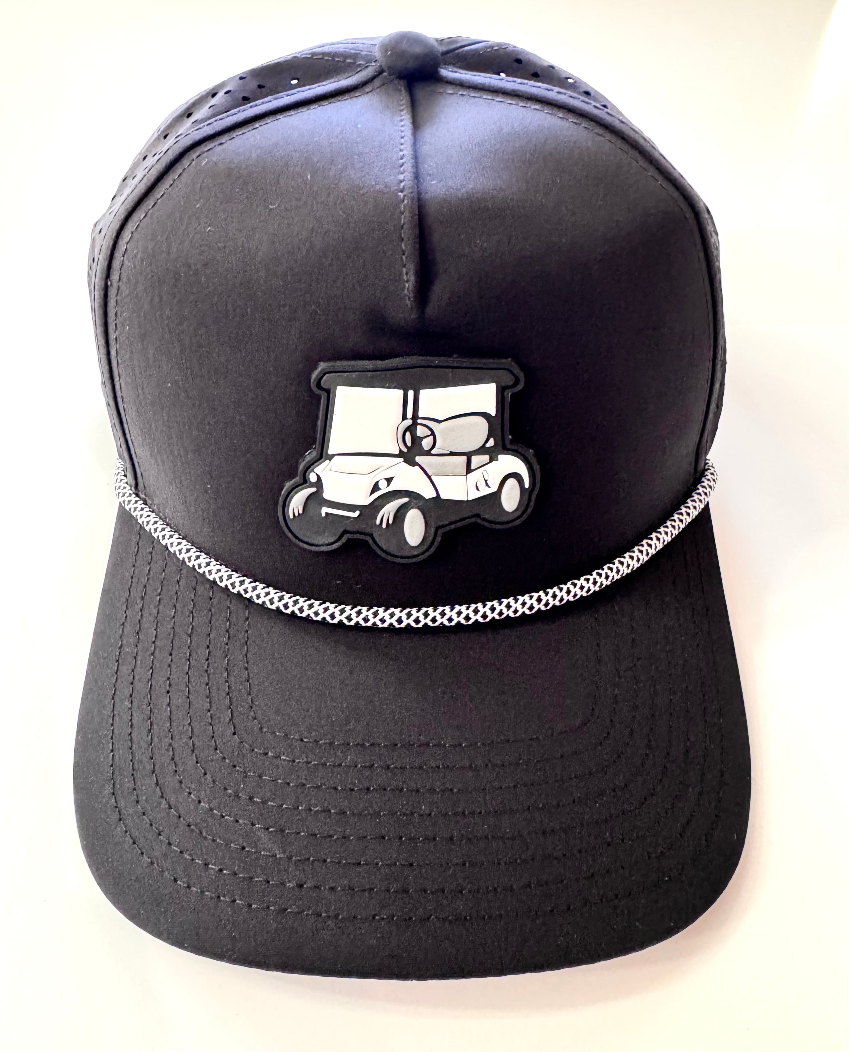 Black Rope Hat w/Rubber Cart