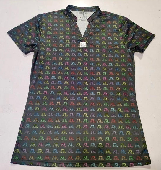 Colorful Black Polo