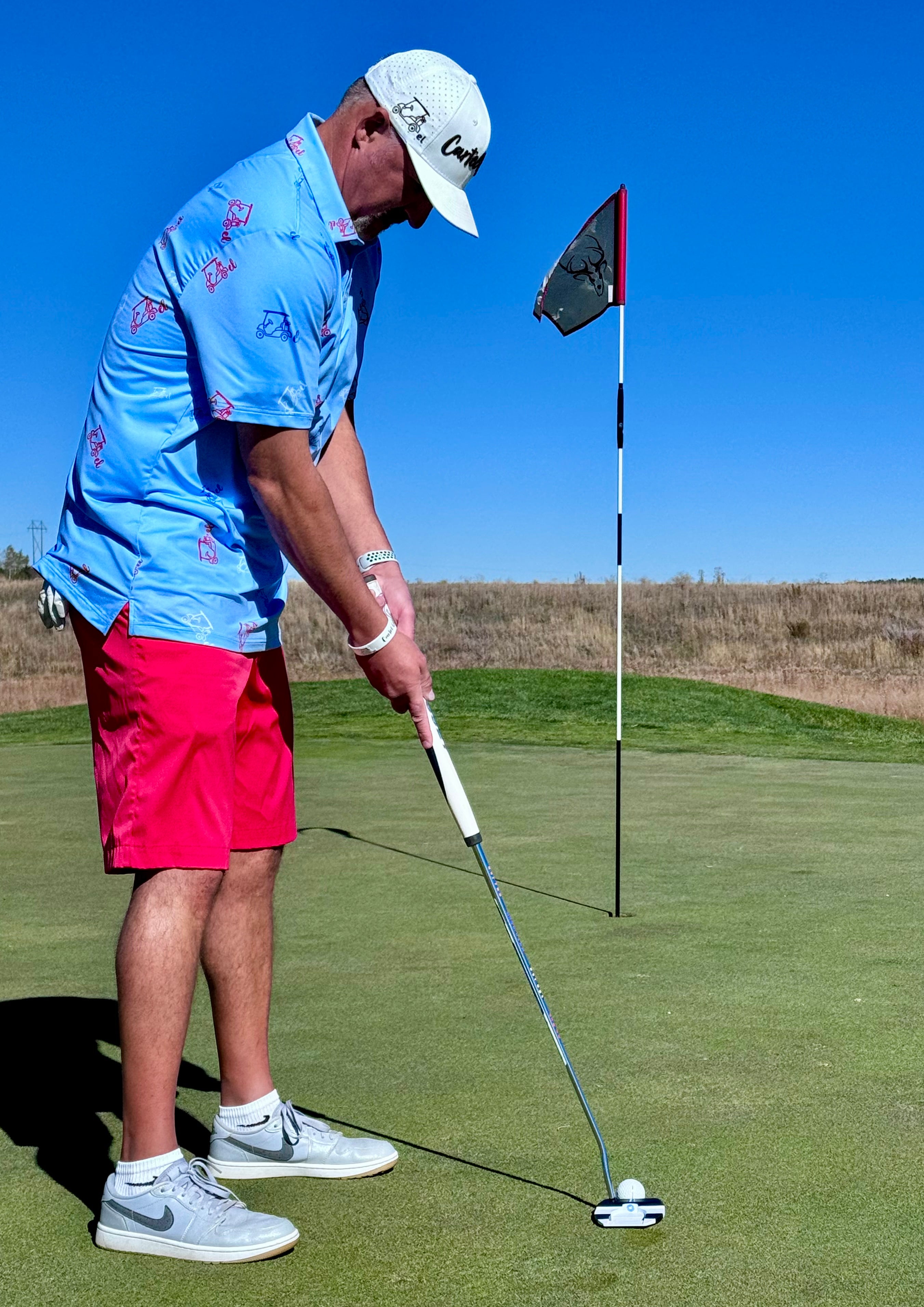 "Red/White/Blue" Baby Blue Polo