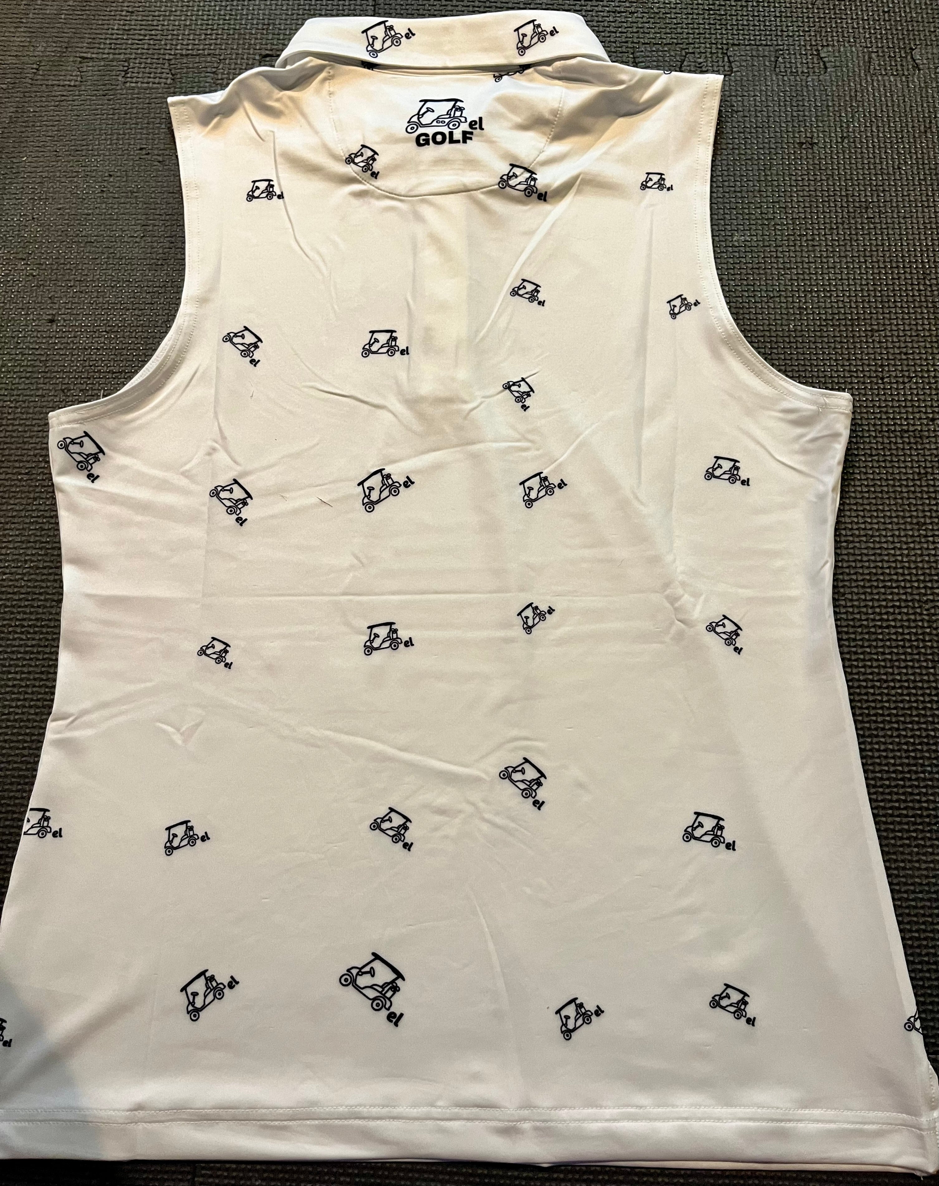 Cartel Golf's Signature White Sleeveless Women's Polo