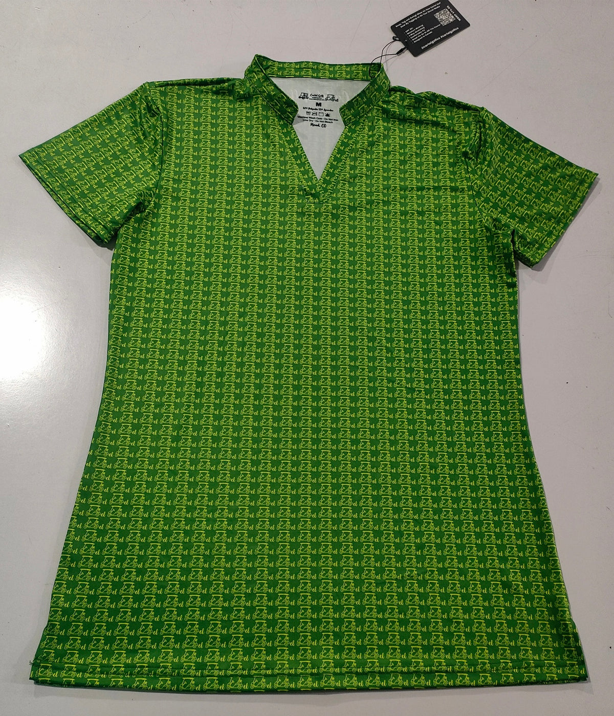 Green w/Yellow Carts Polo