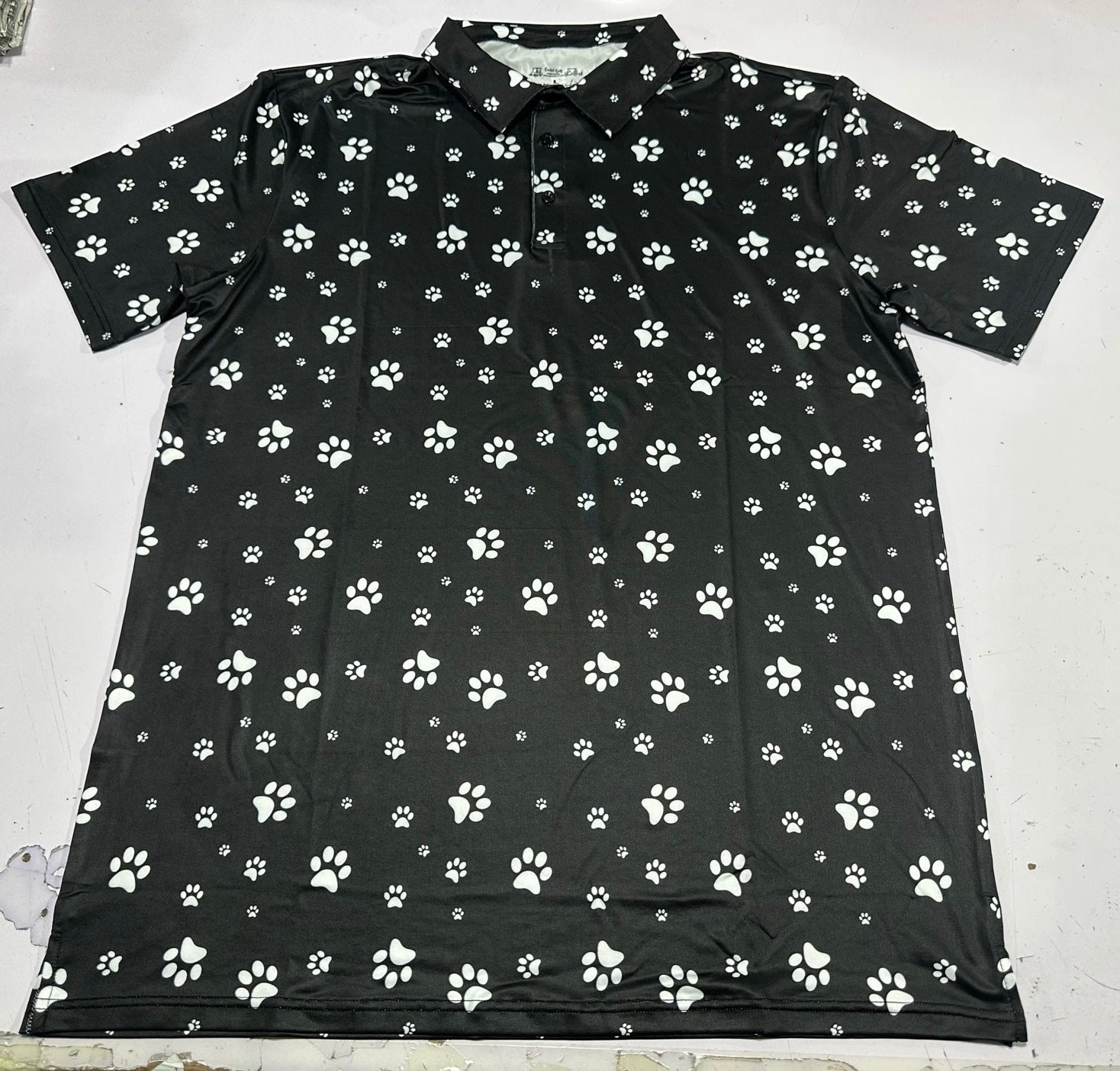 Black "PAWS" Polo
