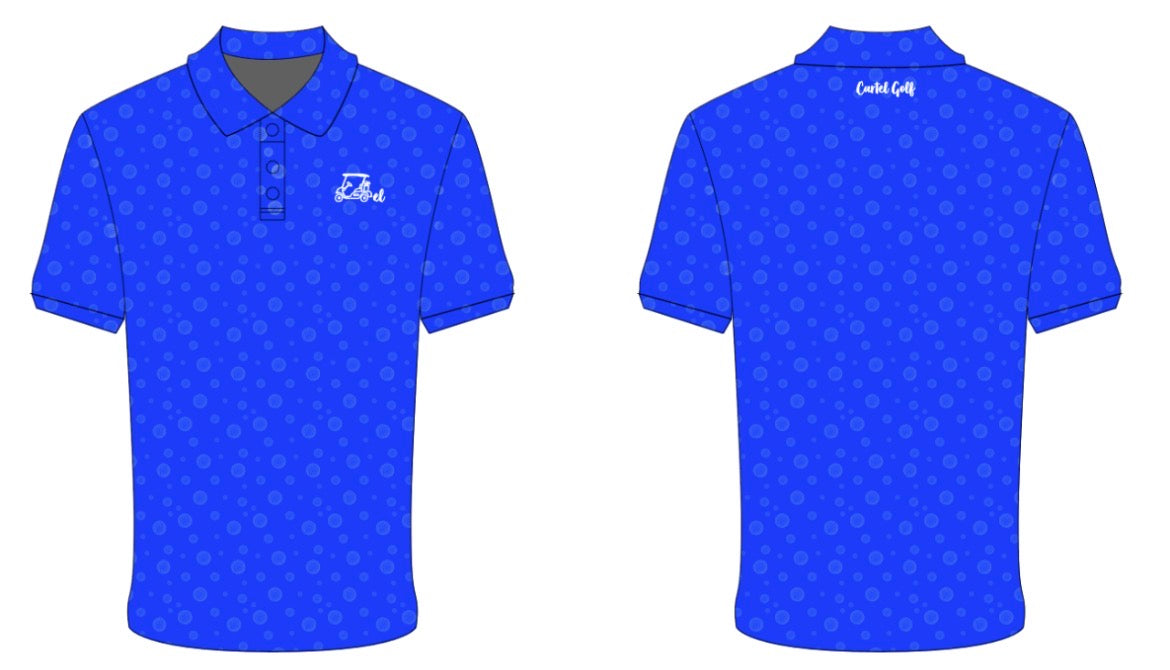 Royal Blue w/White Golf Balls Polo
