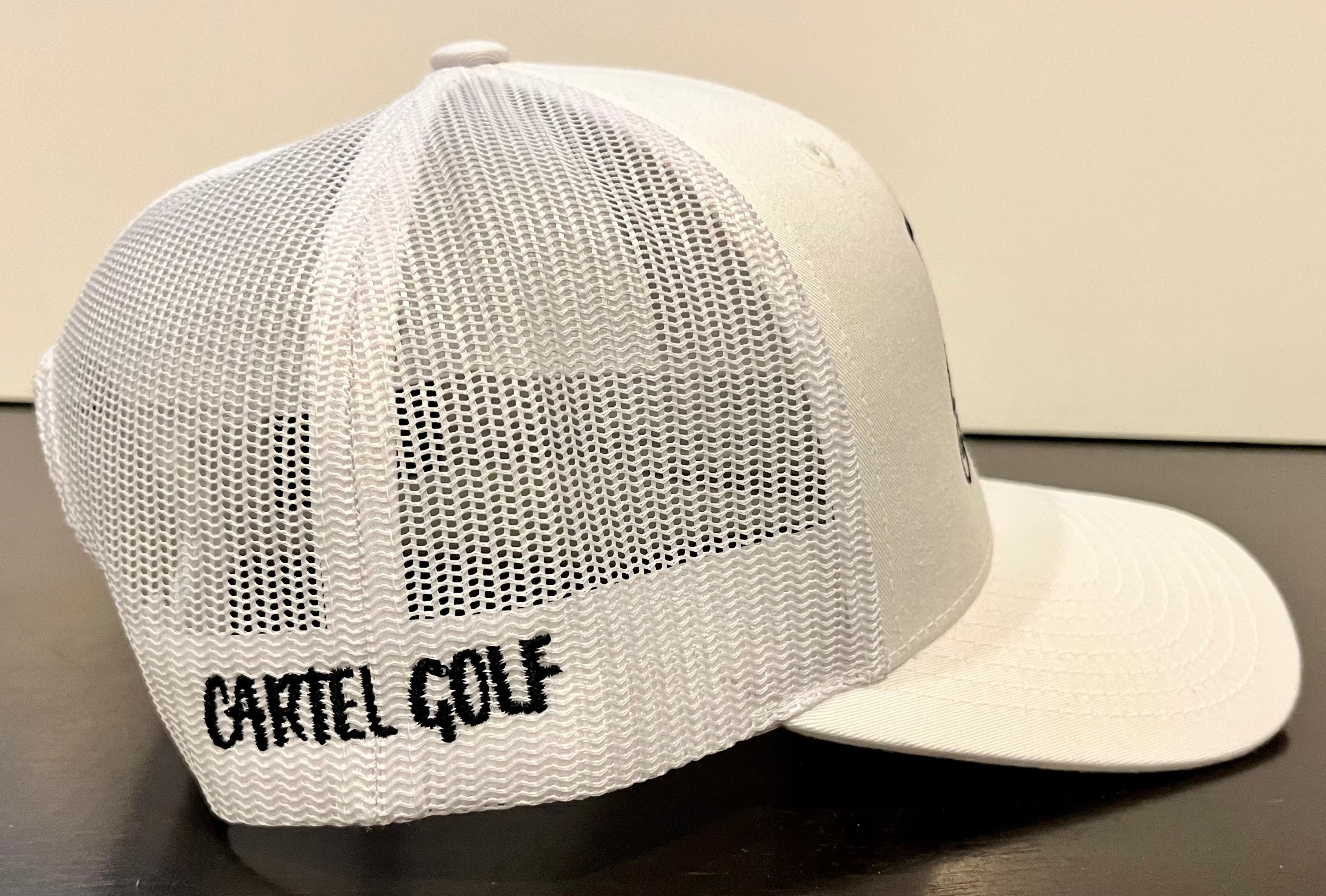 White "Cartel Golf" Snapback Trucker Hat