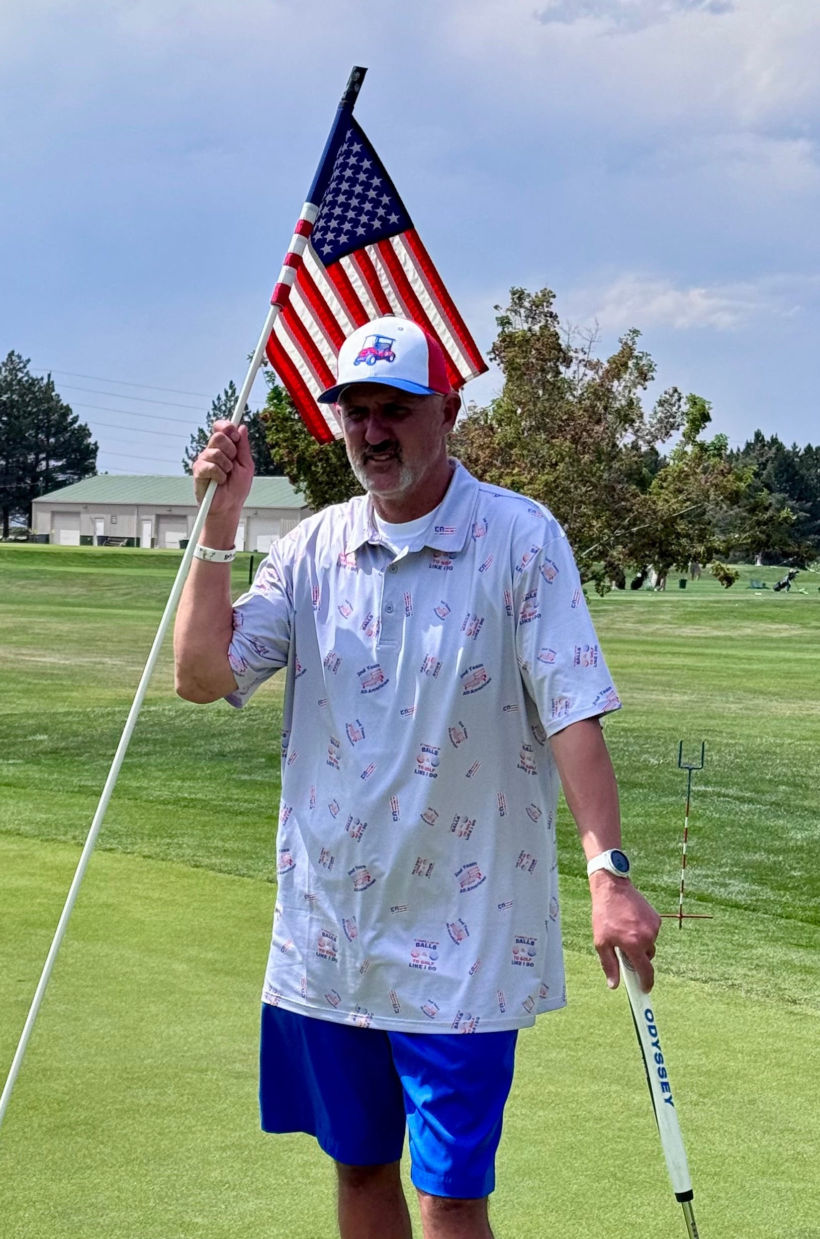 "Bad Golfer" Silver Polo