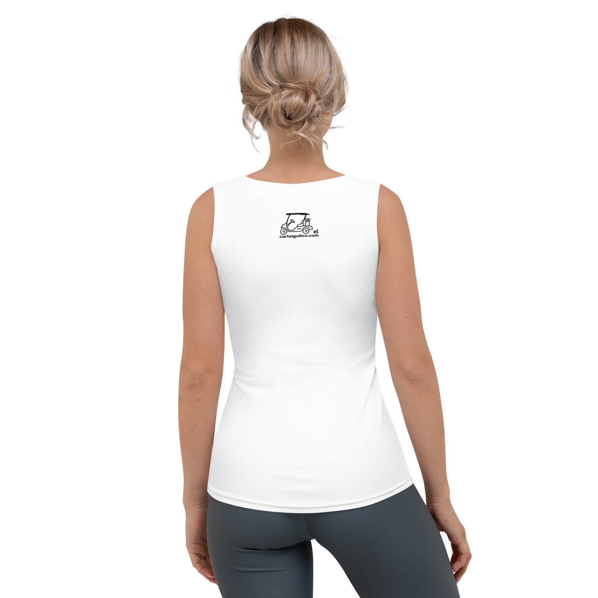 Women's White Tank Top "Cartel Golf"