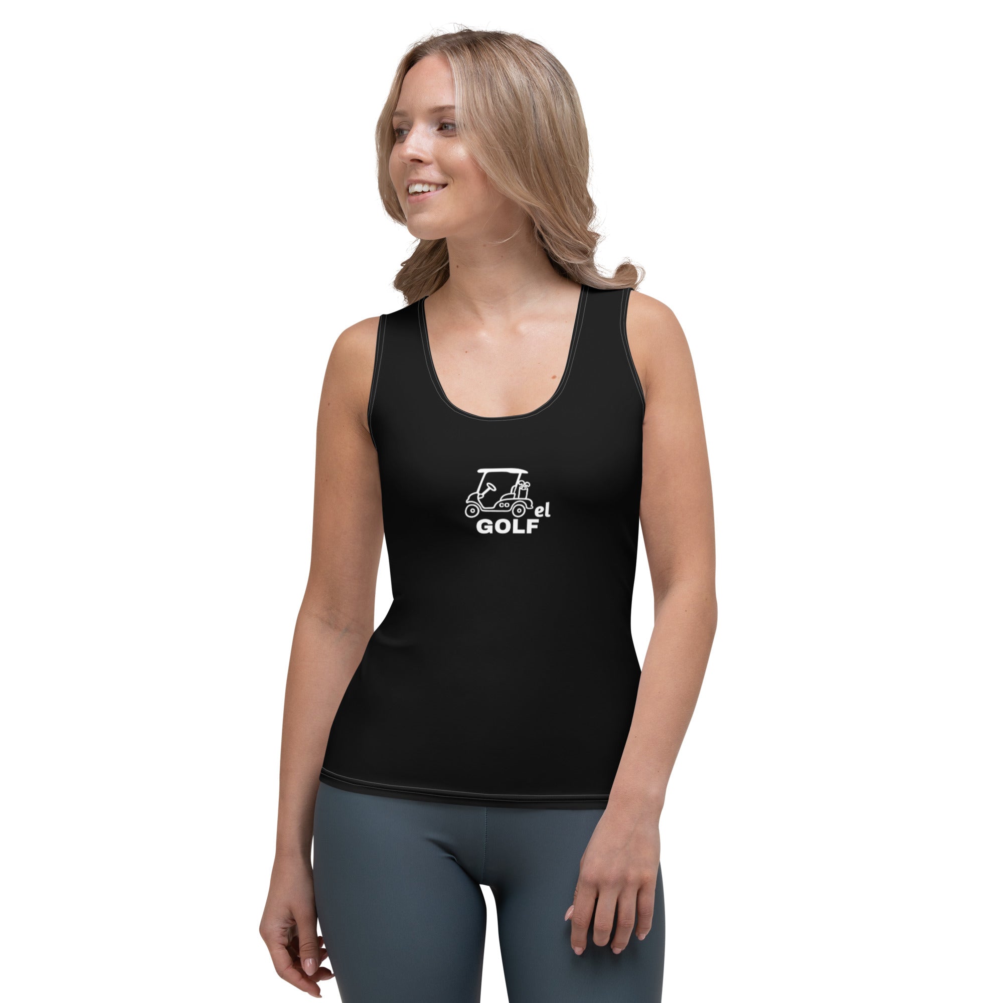 Women's Black Tank Top "Cartel Golf"