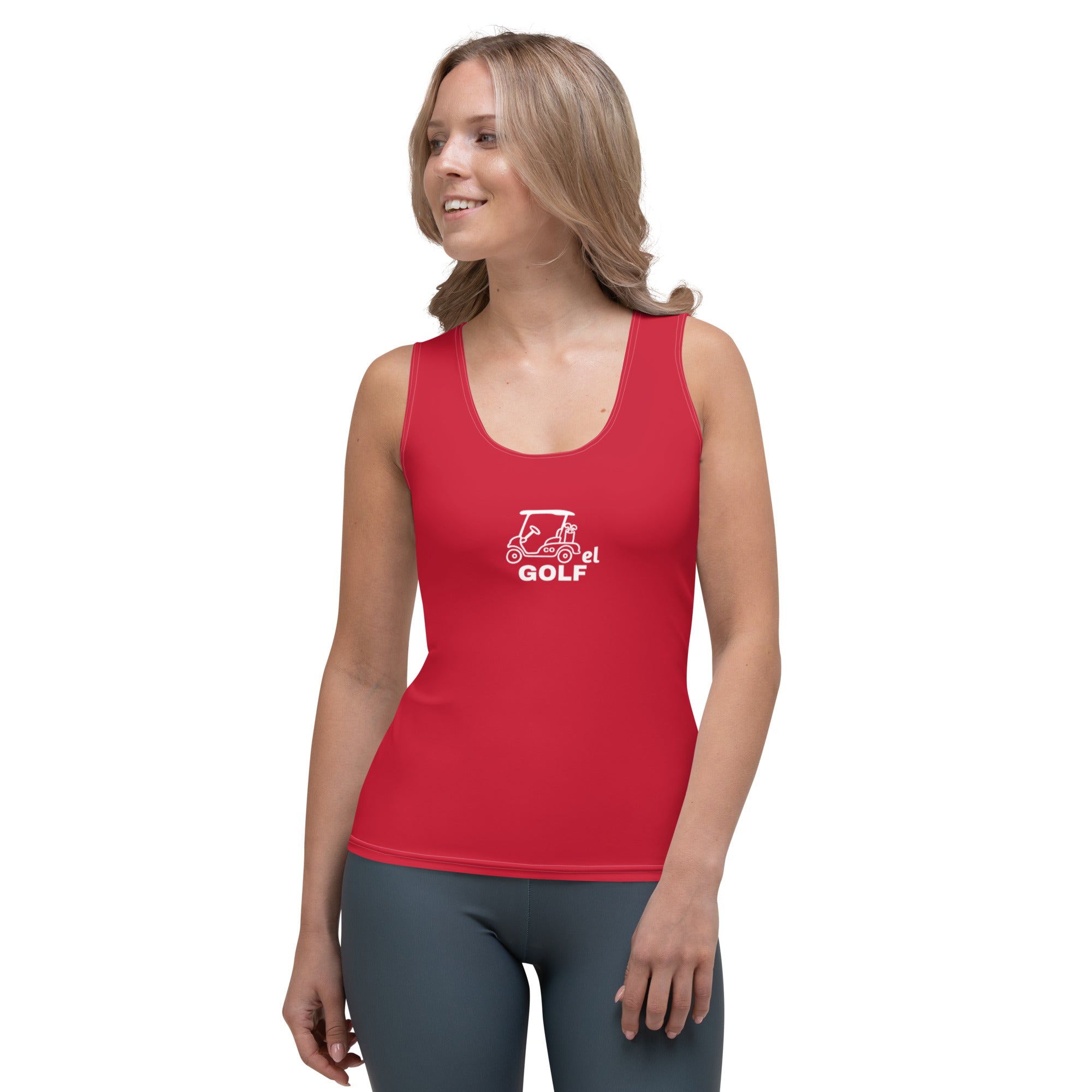 Women's Red Tank Top "Cartel Golf"