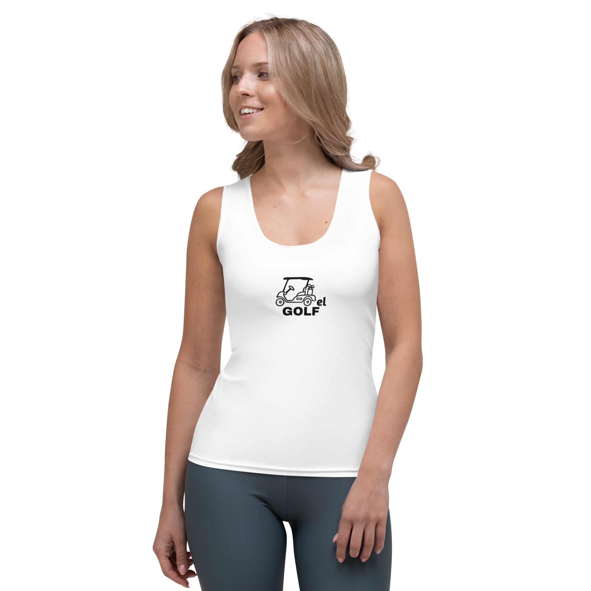 Women's White Tank Top "Cartel Golf"