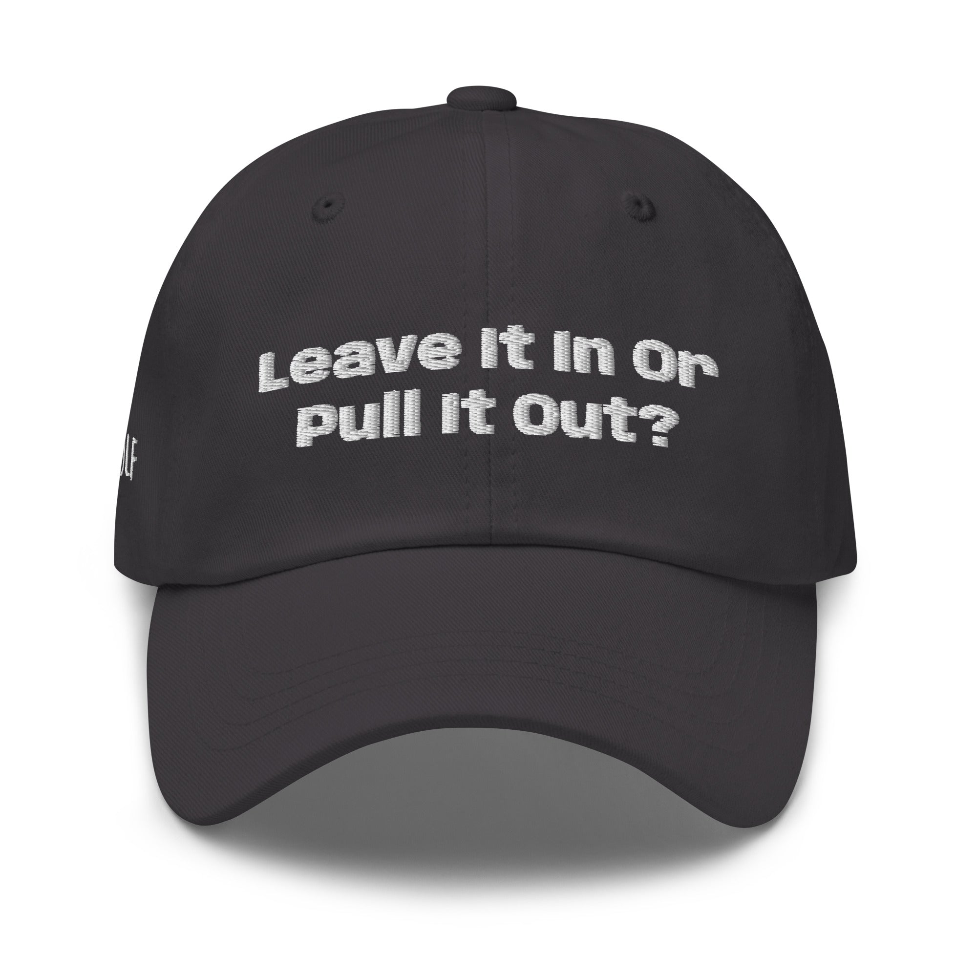 Dad hat “Leave it in or pull it Out?”