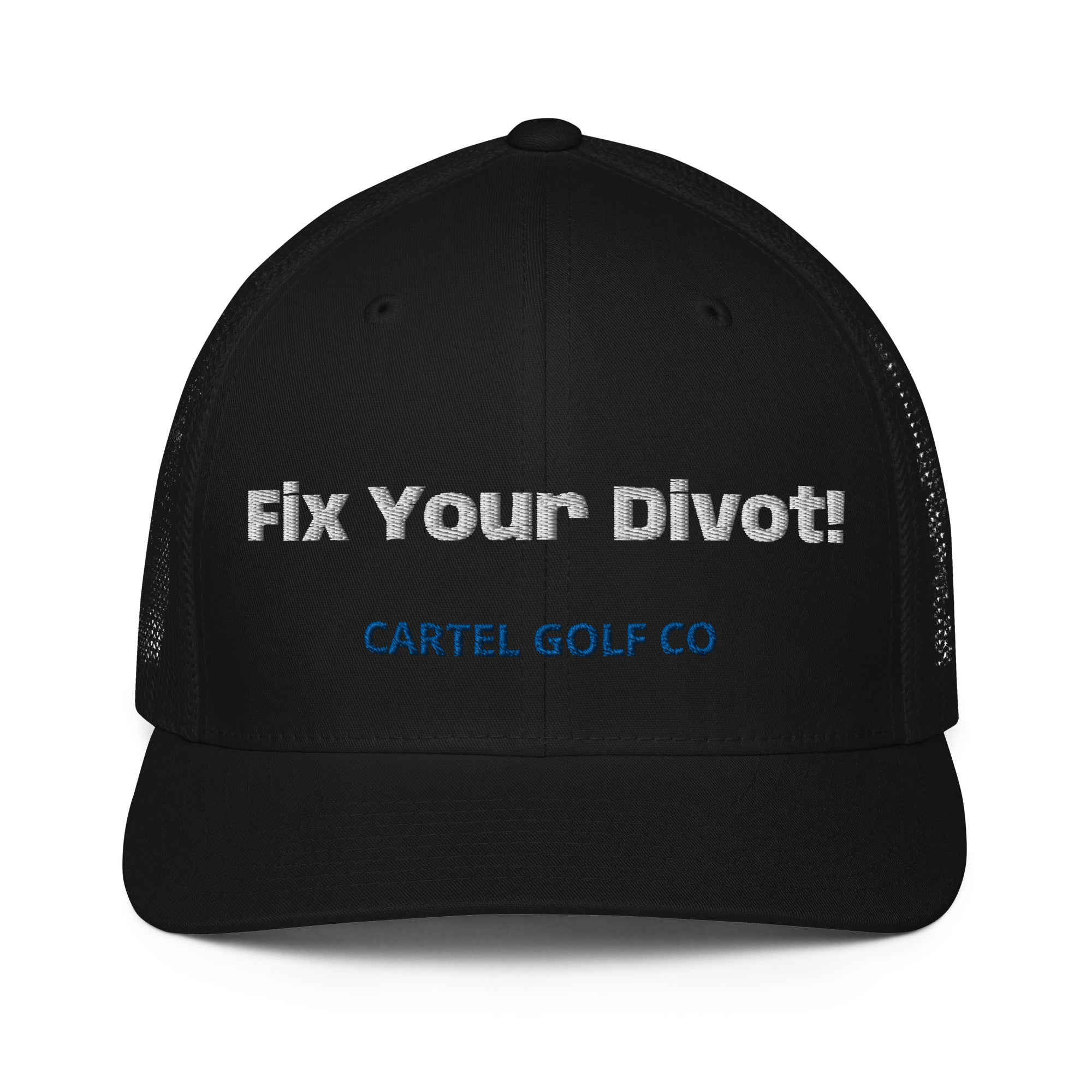 Closed-back trucker cap "Fix your Divot!"