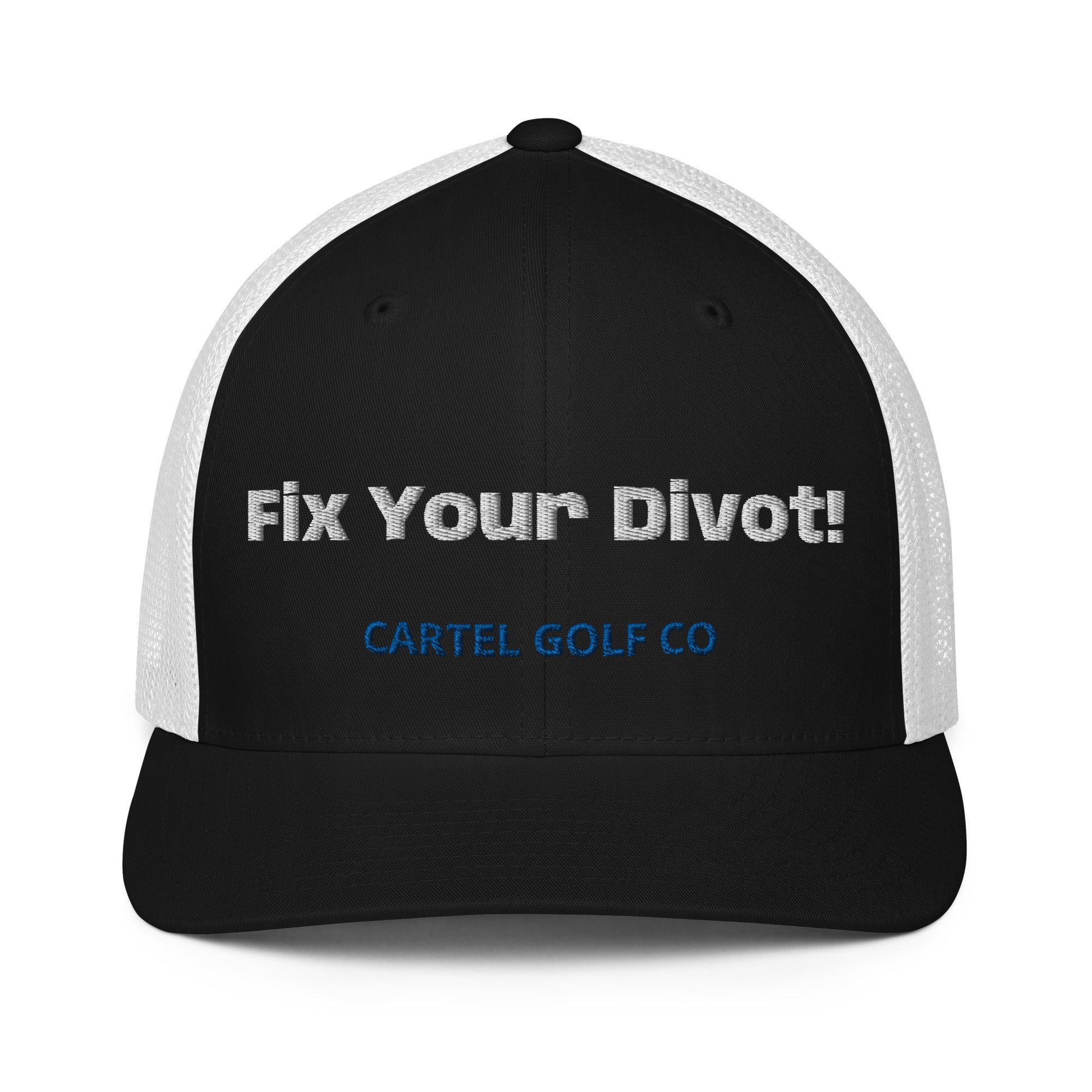 Closed-back trucker cap "Fix your Divot!"