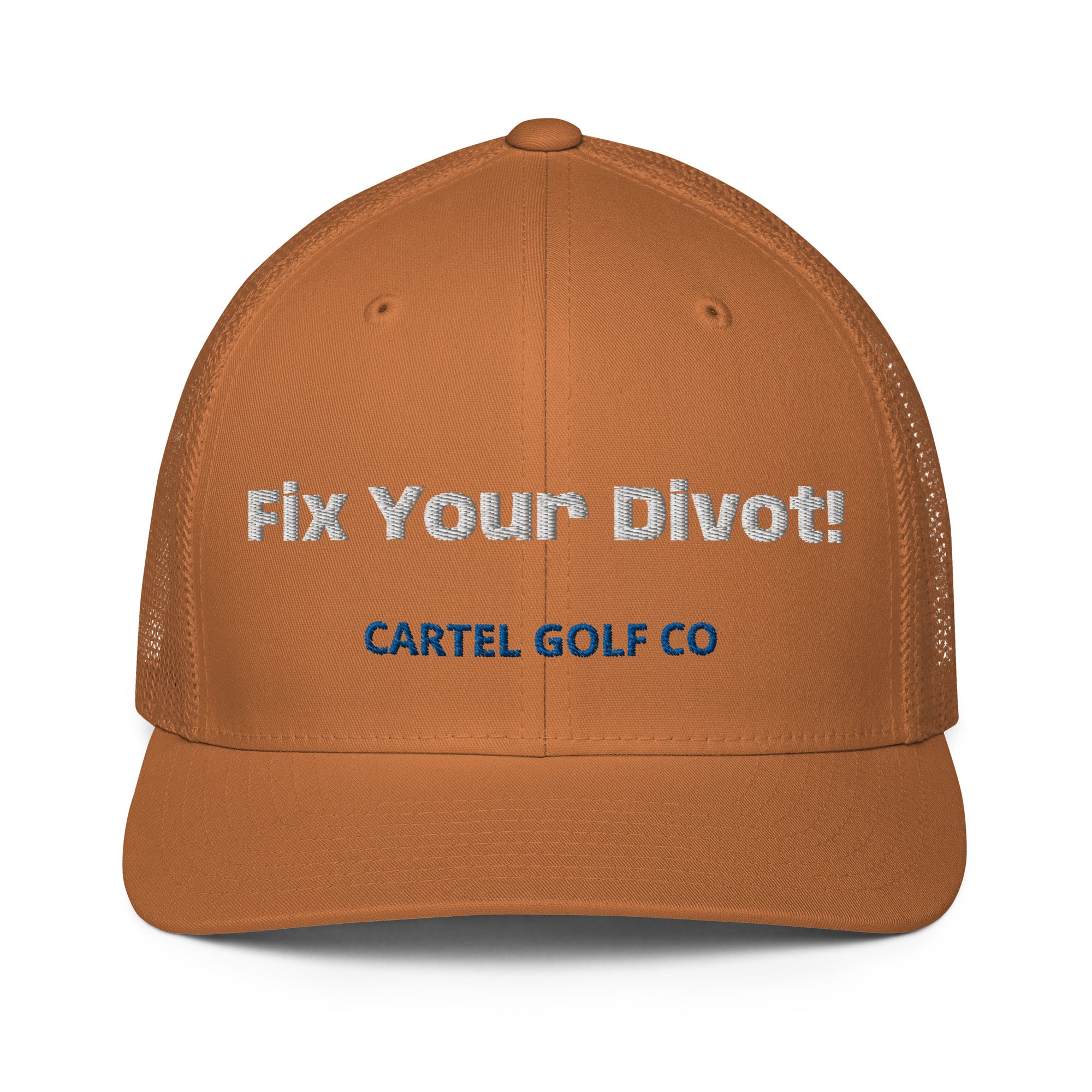 Closed-back trucker cap "Fix your Divot!"