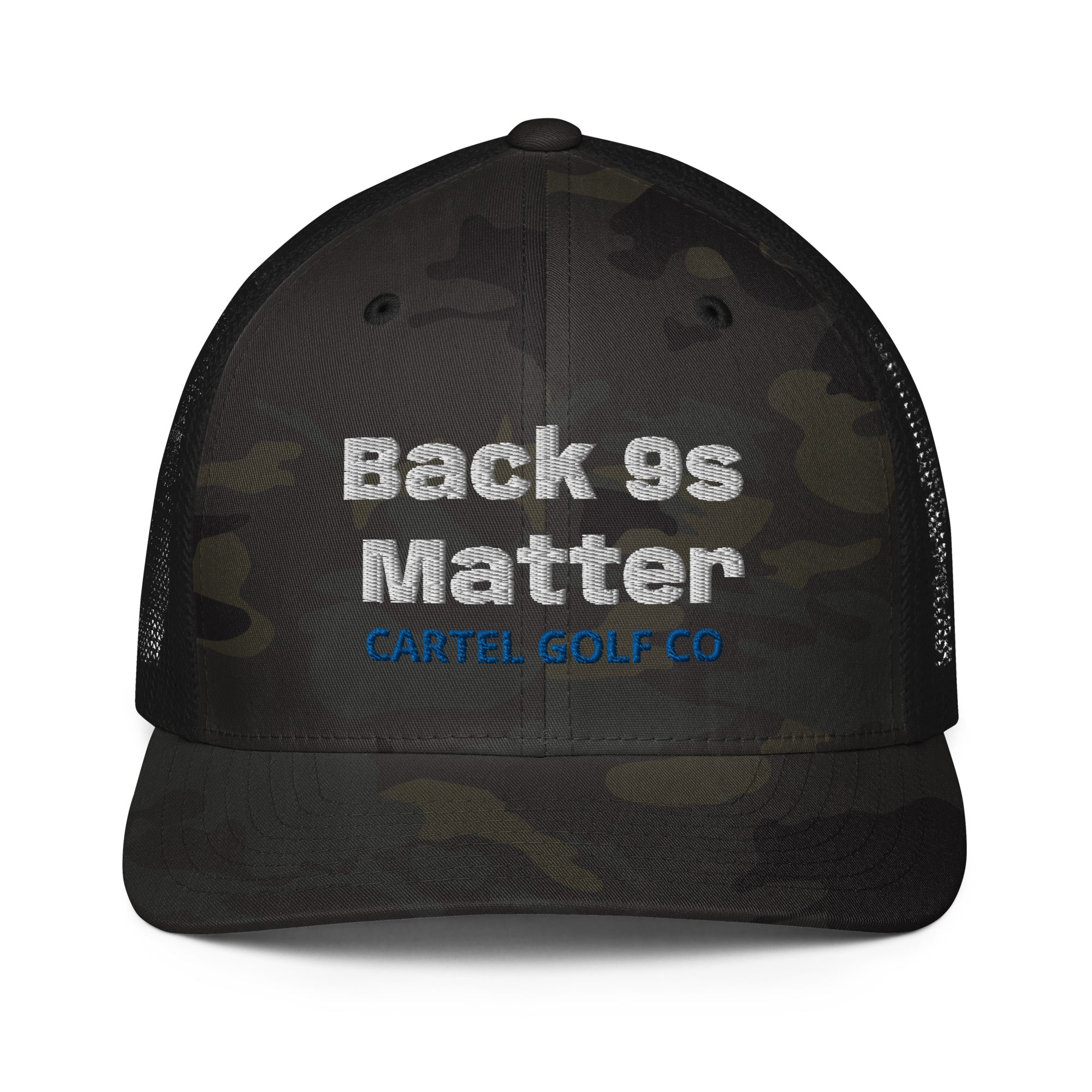 Closed-back trucker cap "Back 9s Matter"