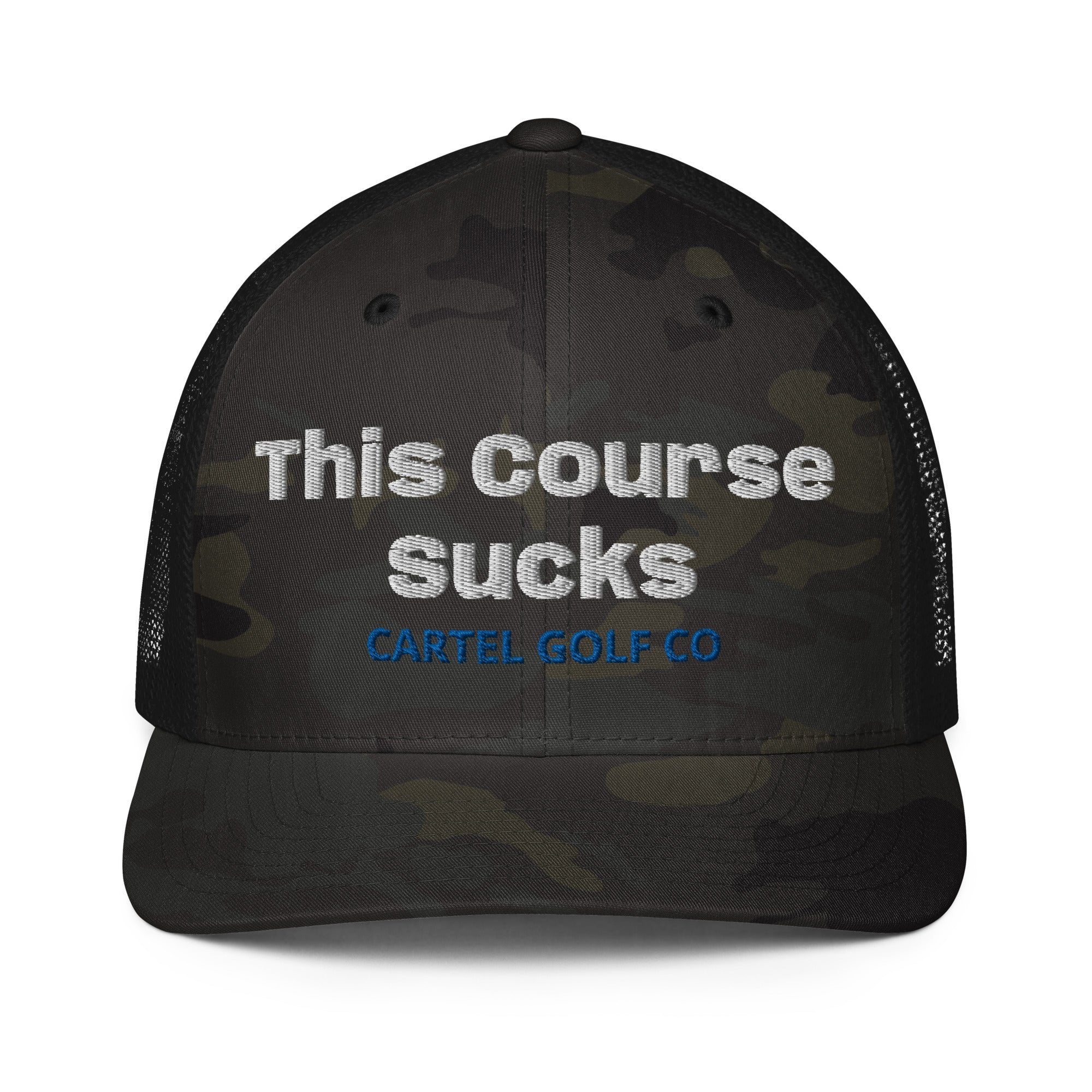 Closed-back trucker cap "This course Sucks"