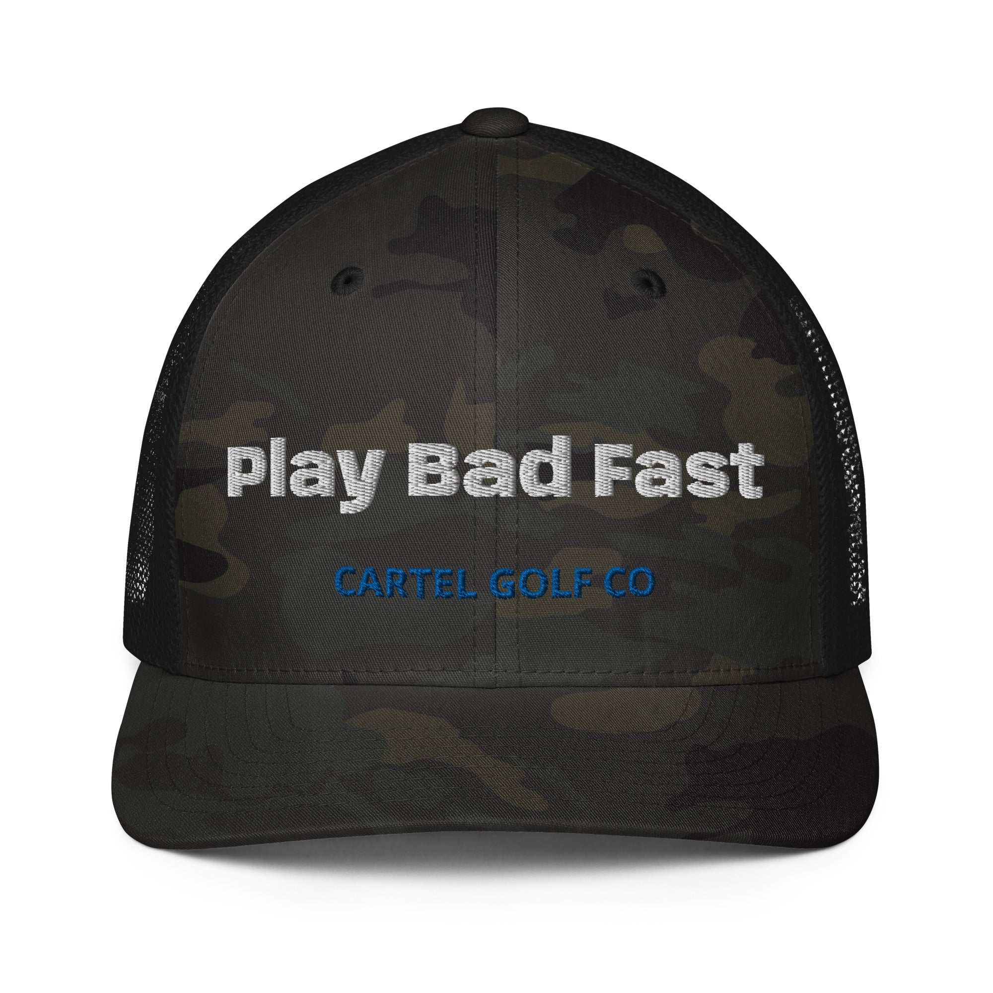 Closed-back trucker cap "Play Bad Fast"