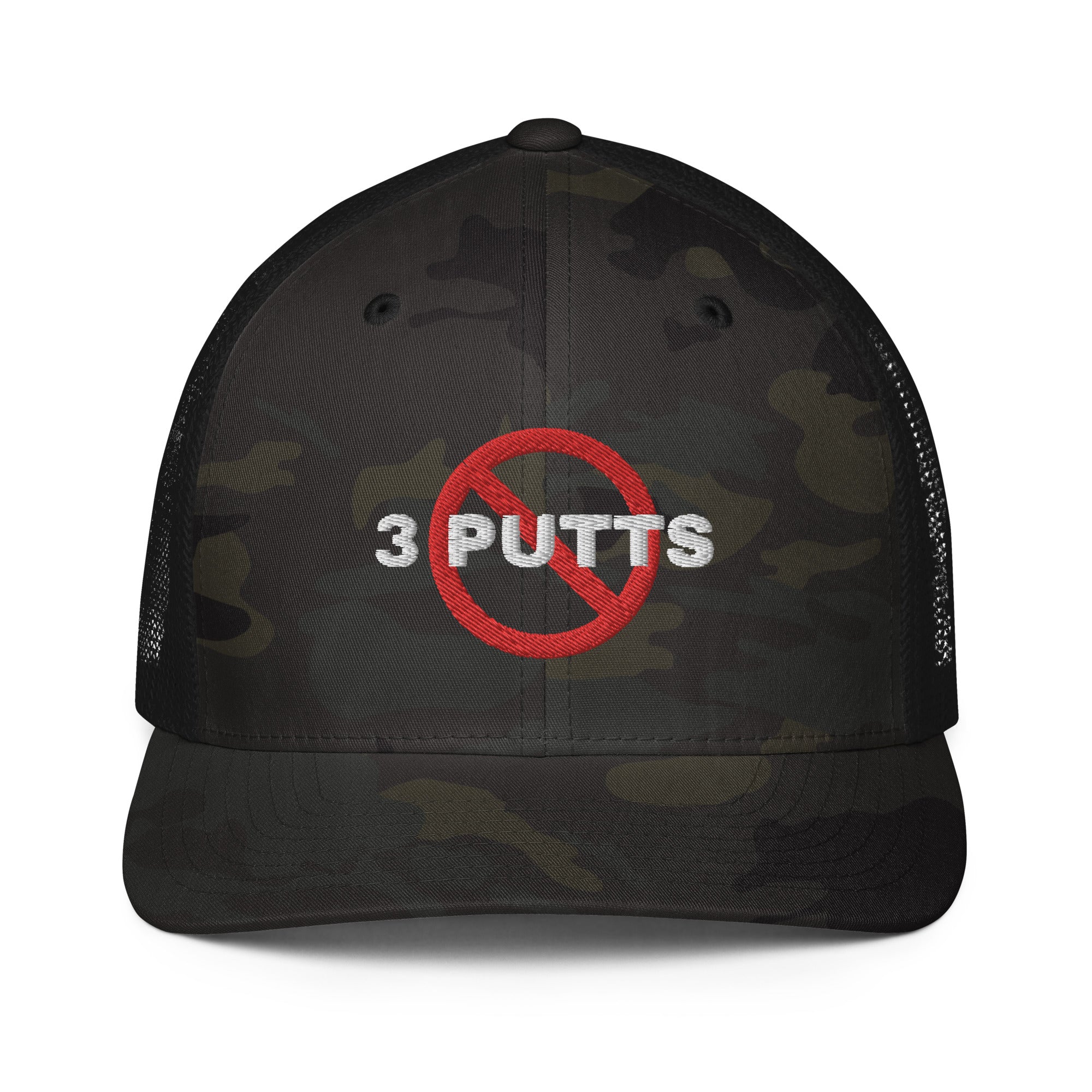 Closed-back trucker cap "No 3 Putts"