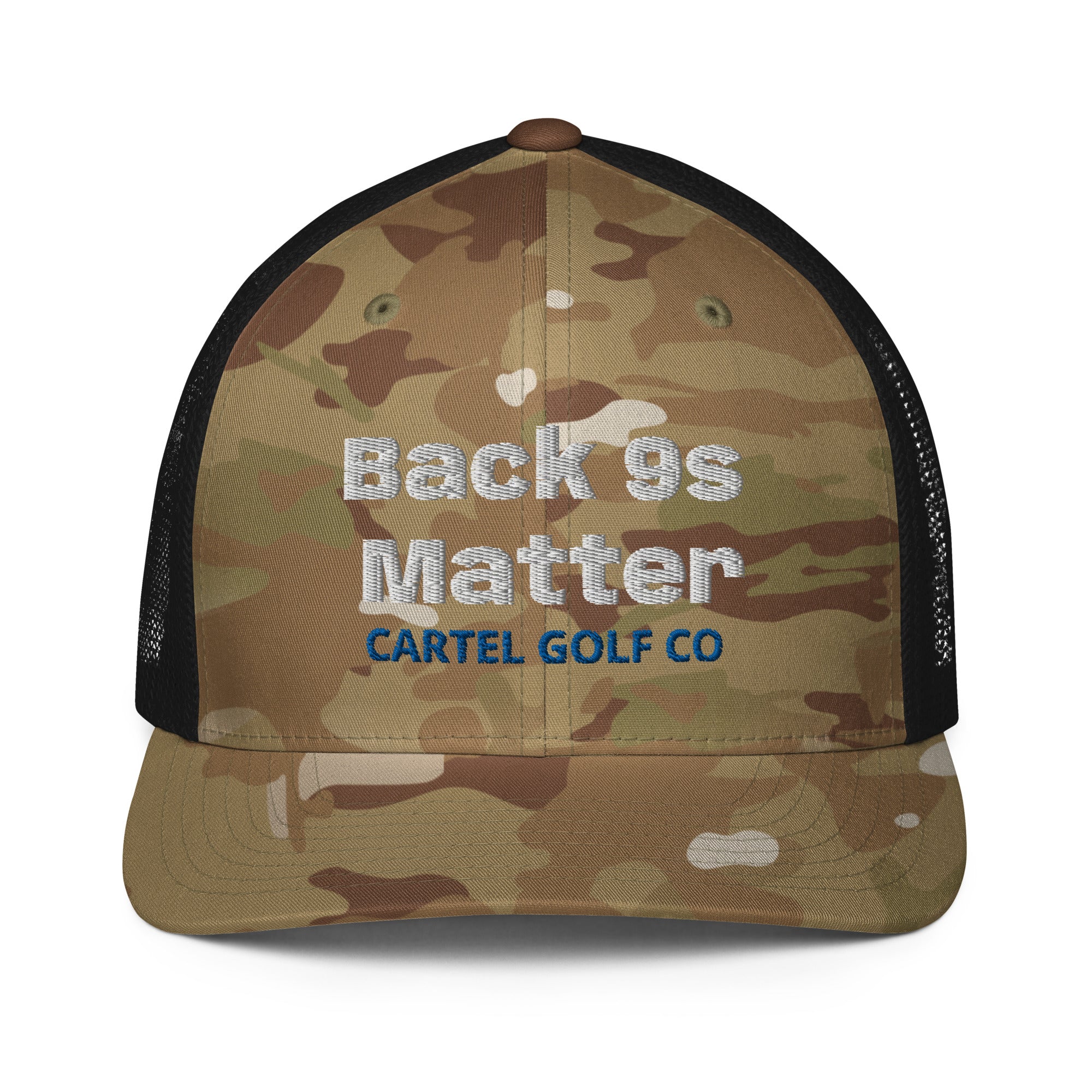 Closed-back trucker cap "Back 9s Matter"