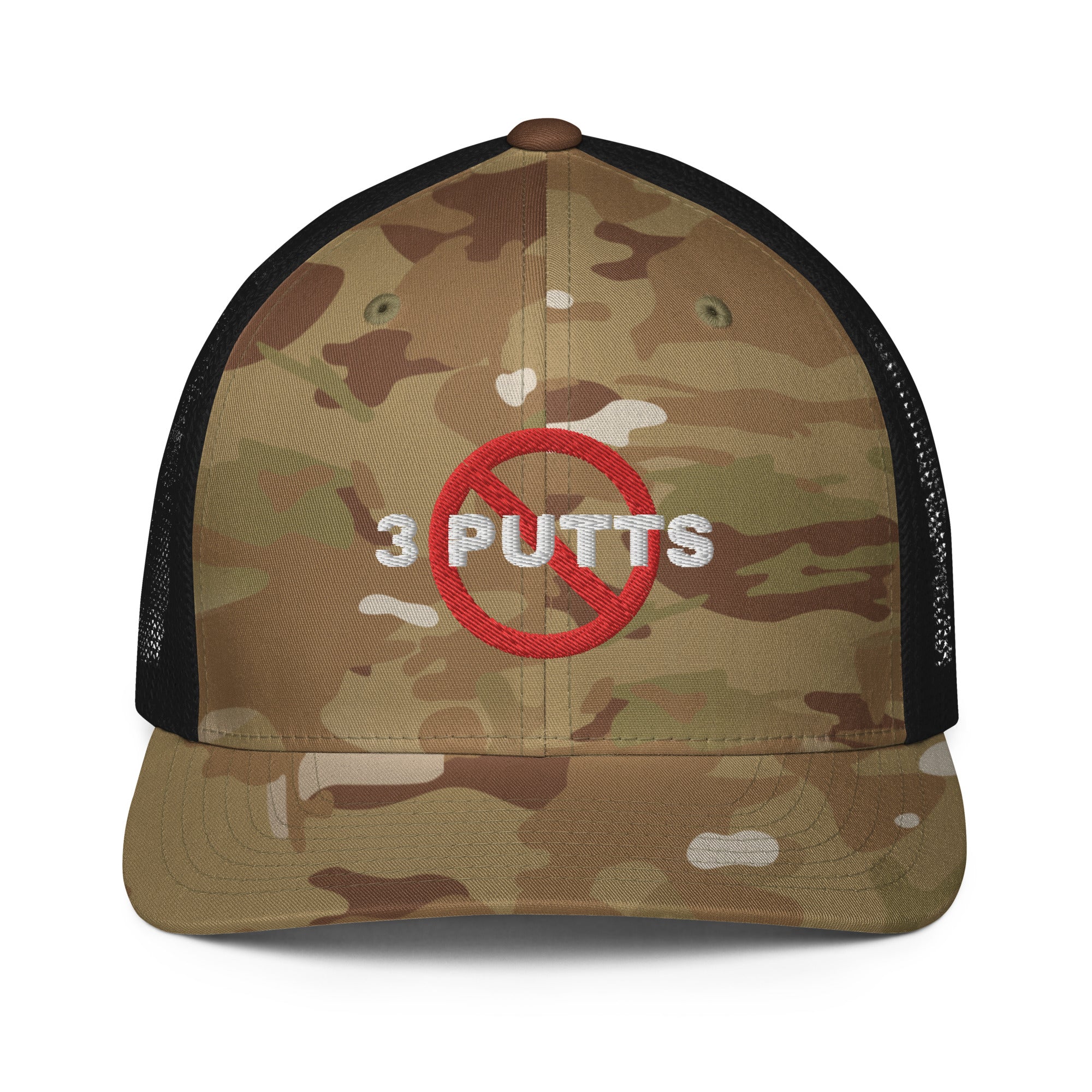 Closed-back trucker cap "No 3 Putts"