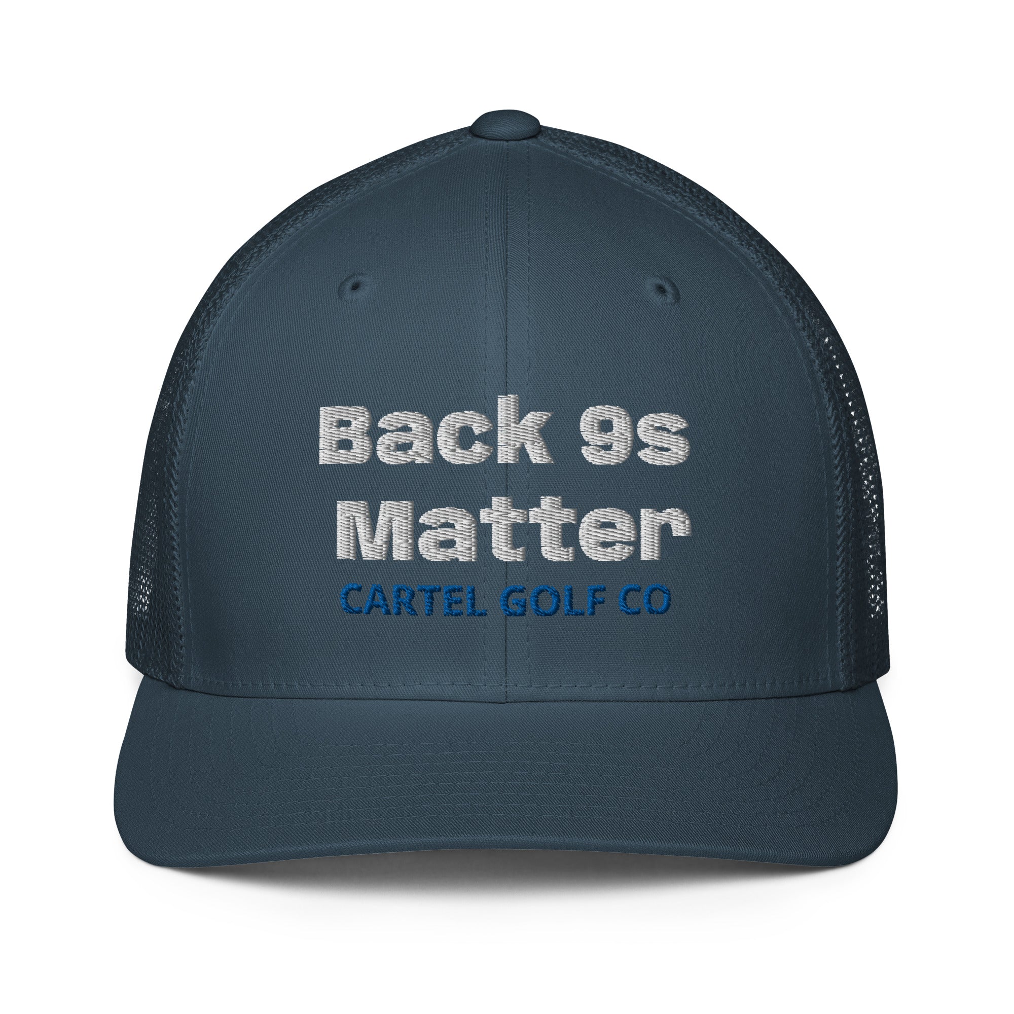 Closed-back trucker cap "Back 9s Matter"