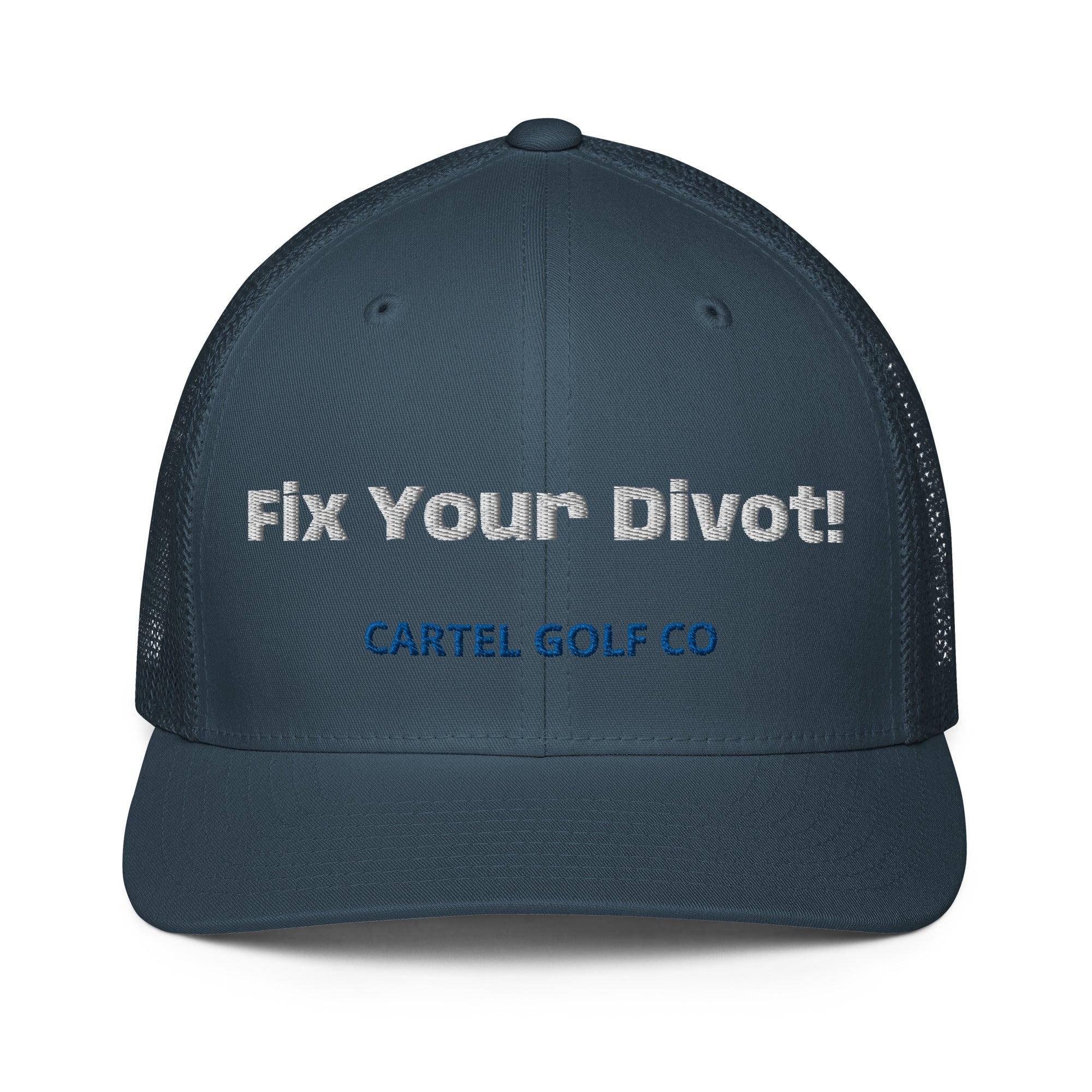 Closed-back trucker cap "Fix your Divot!"