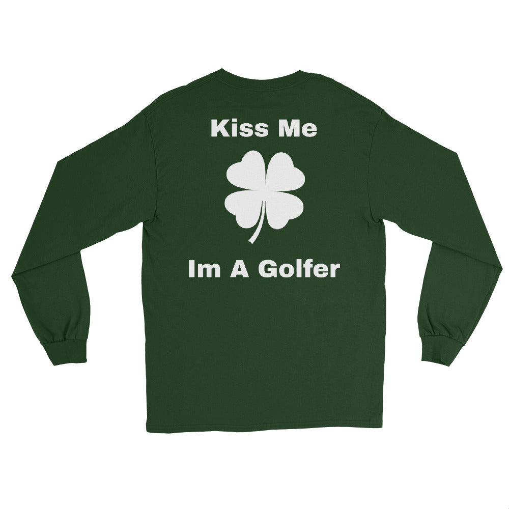 Men’s Long Sleeve Shirt “Kiss Me I’m A Golfer”