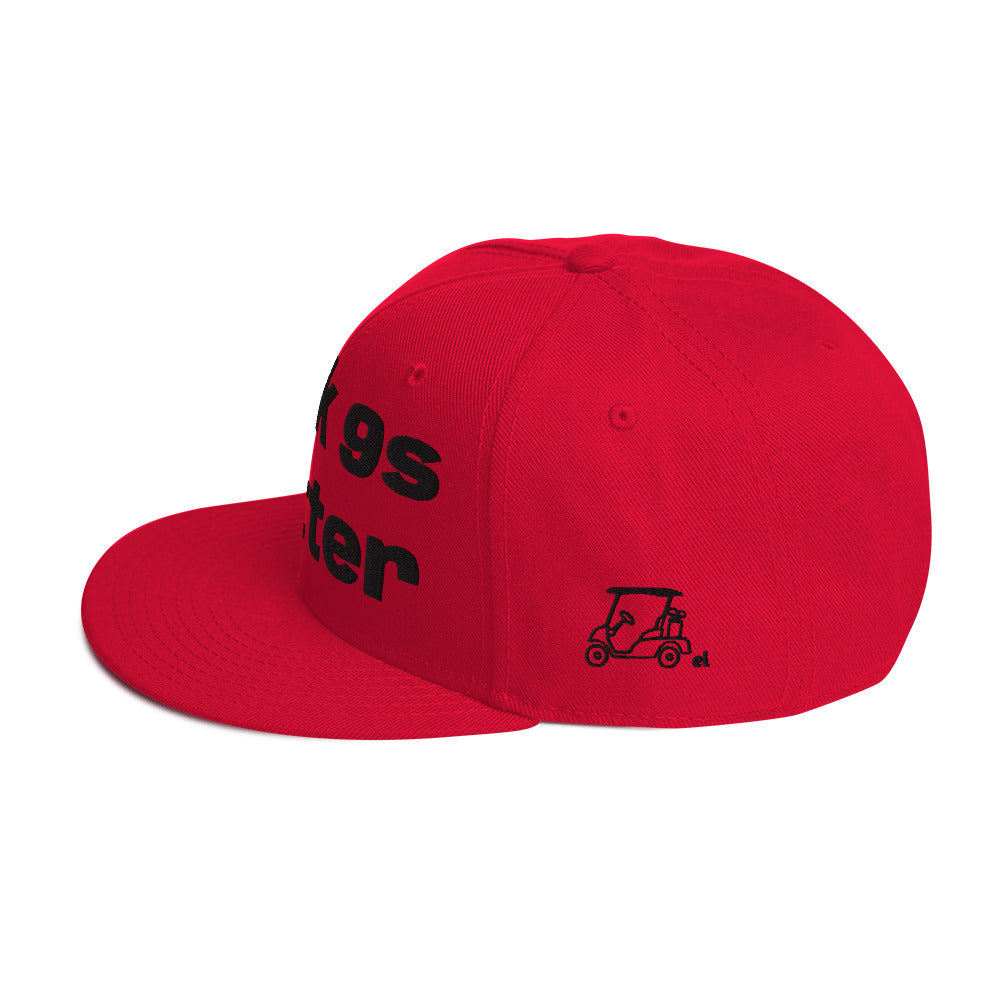 Snapback Hat "Back 9s Matter"