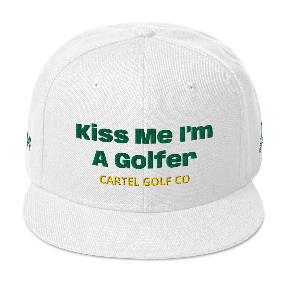 Snapback Hat “Kiss Me I’m A Golfer”