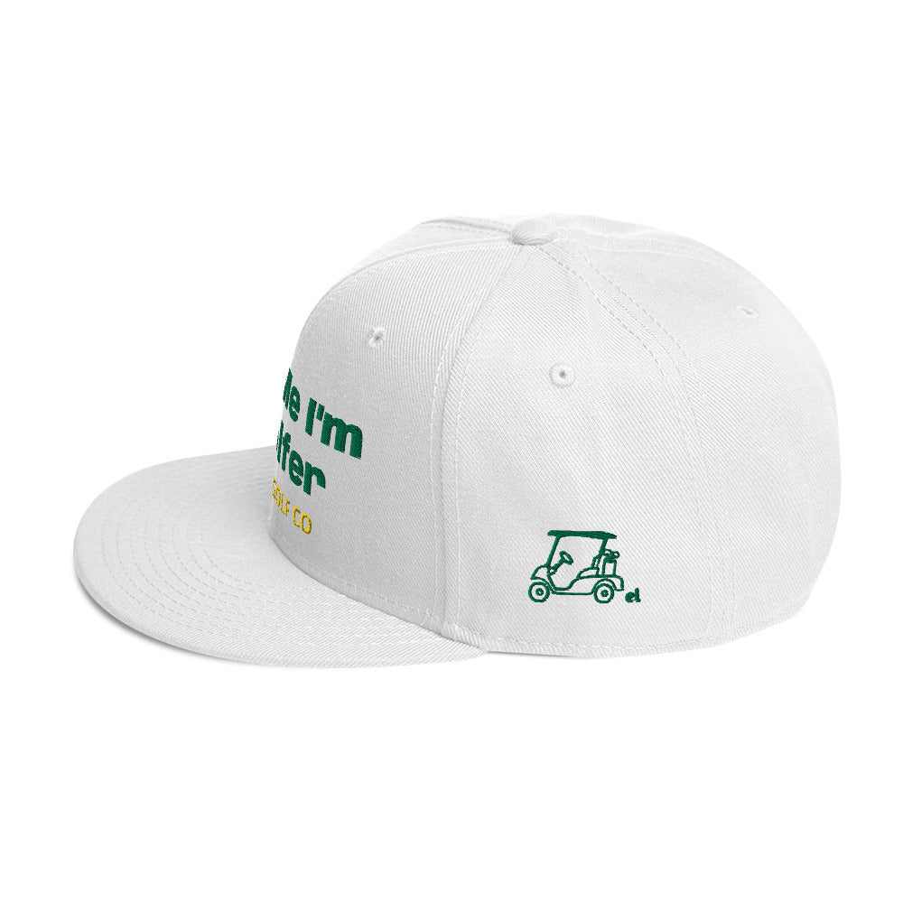 Snapback Hat “Kiss Me I’m A Golfer”