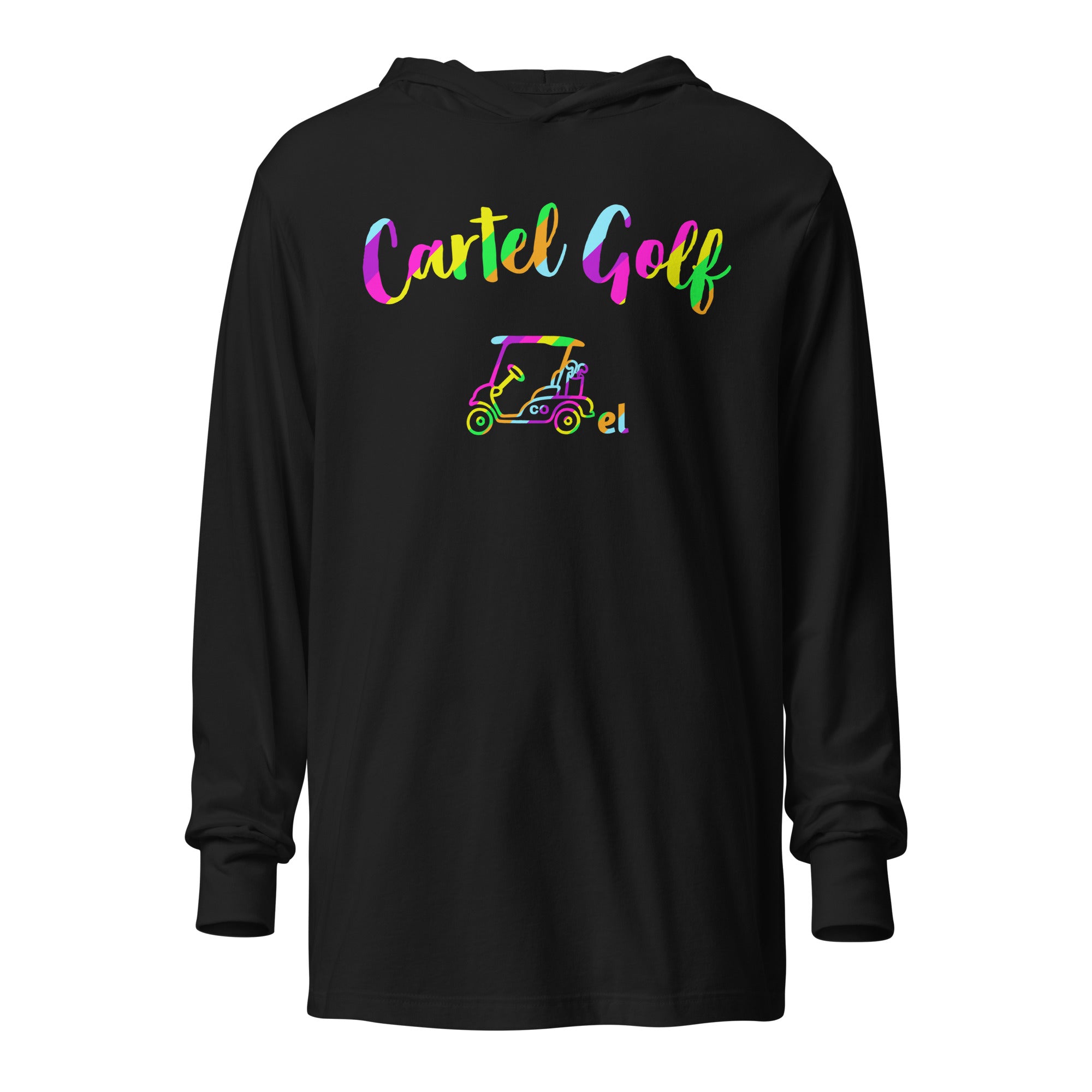 Hooded long-sleeve tee "Cartel Golf Colorful"