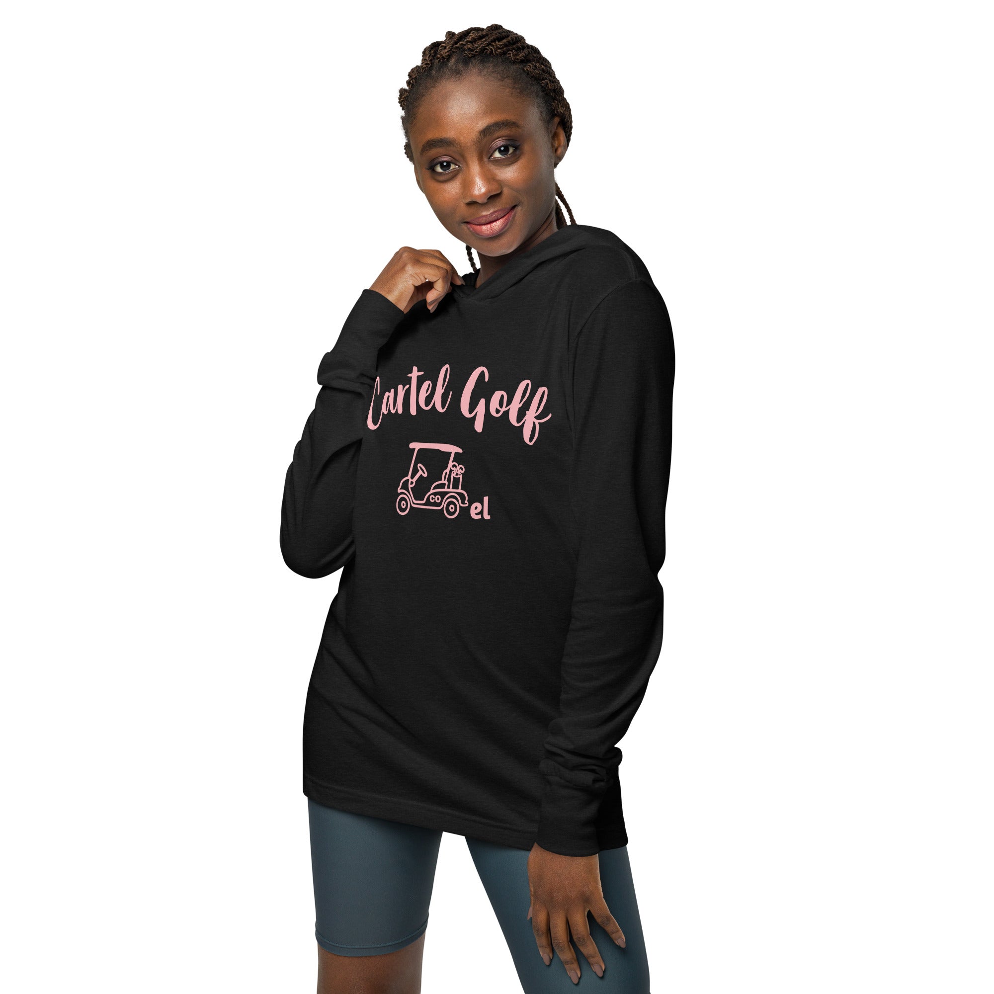 Hooded long-sleeve tee "Breast Cancer Awarness"