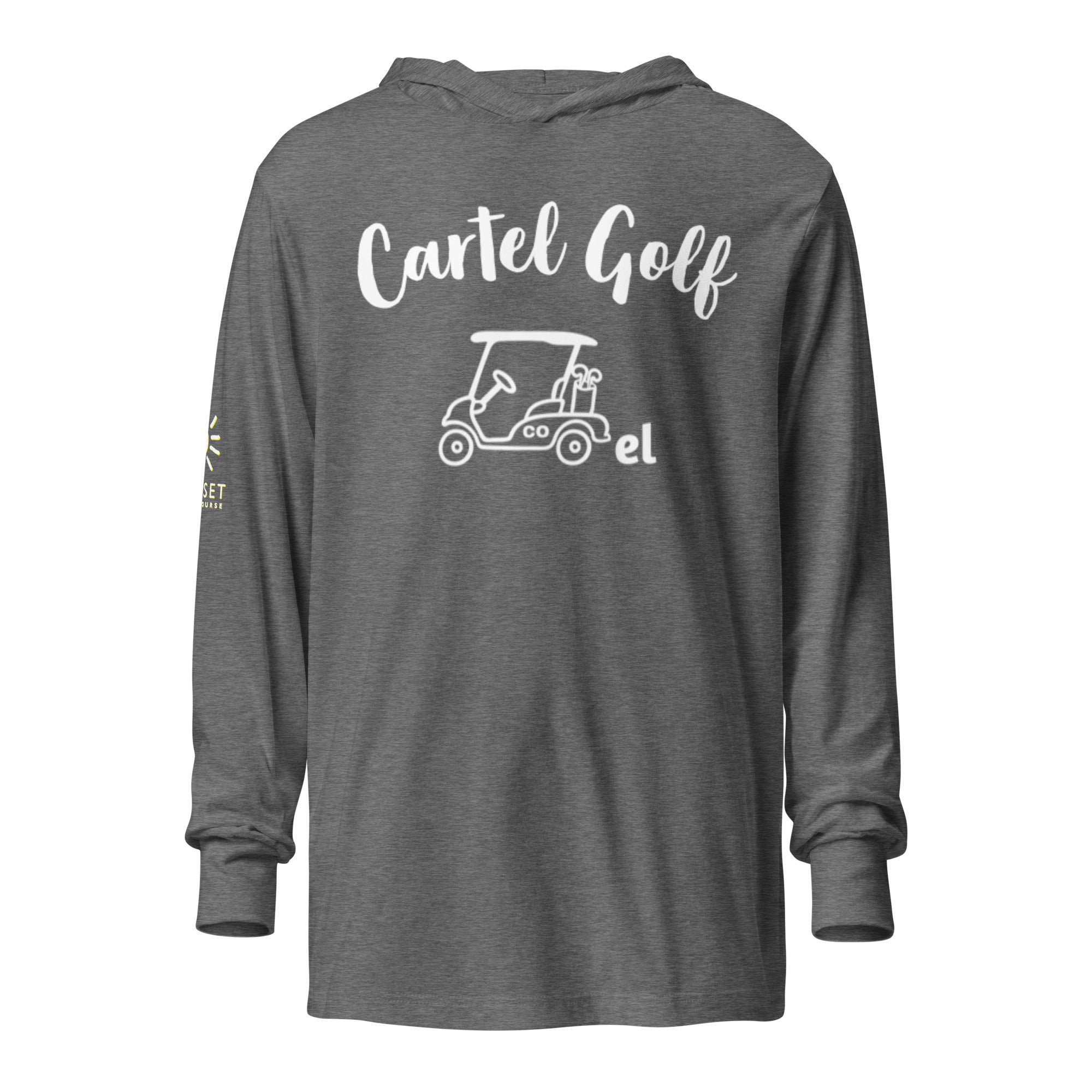 Hooded long-sleeve tee"Cartel Golf Sunset"