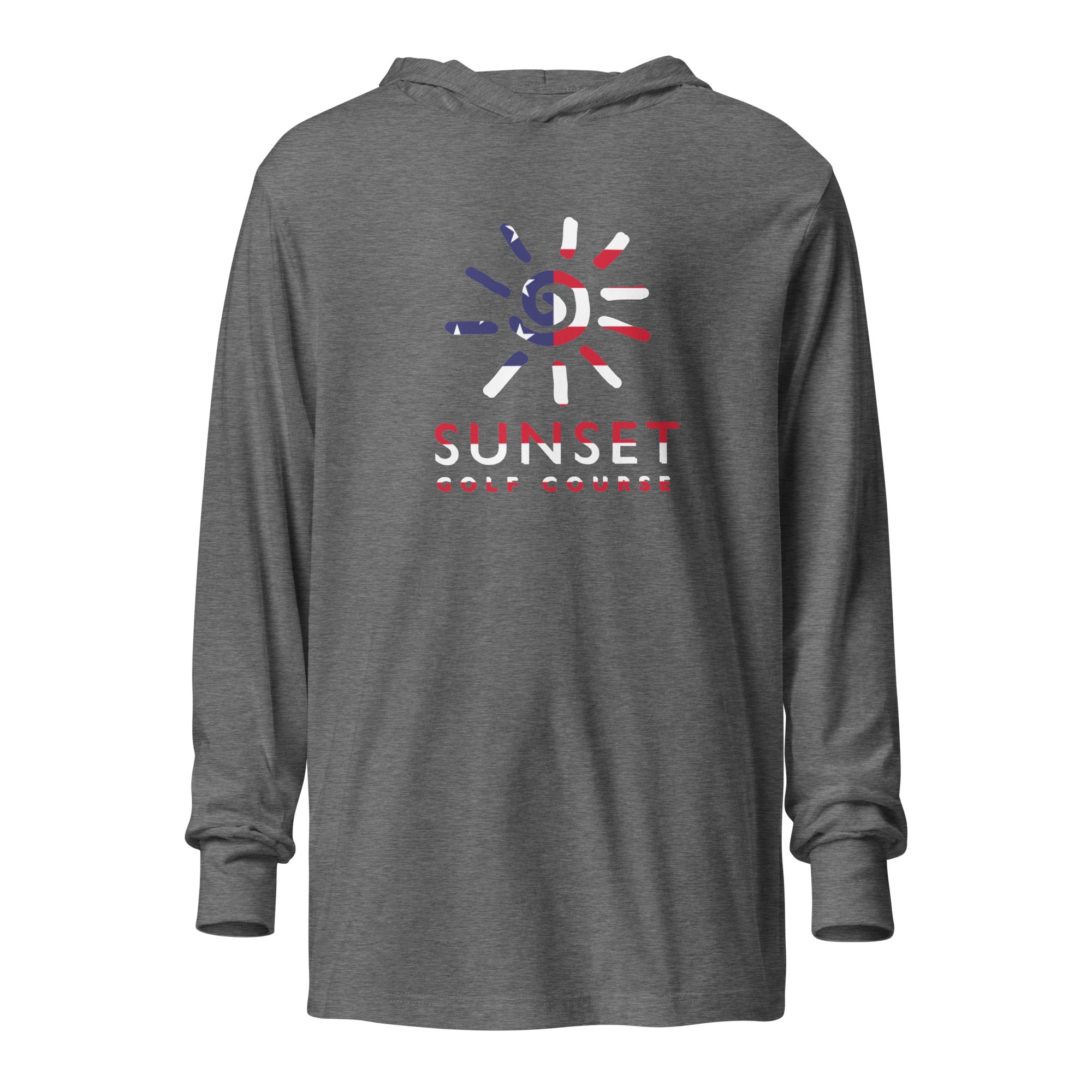 Hooded long-sleeve tee "Sunset USA"