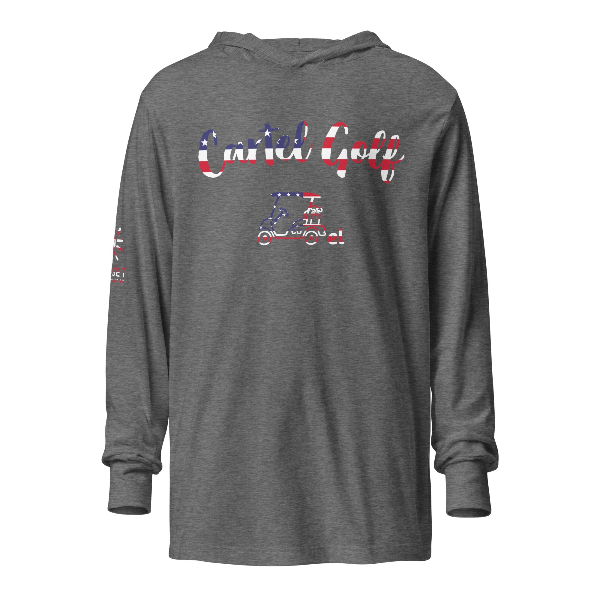 Hooded long-sleeve tee "Sunset USA"