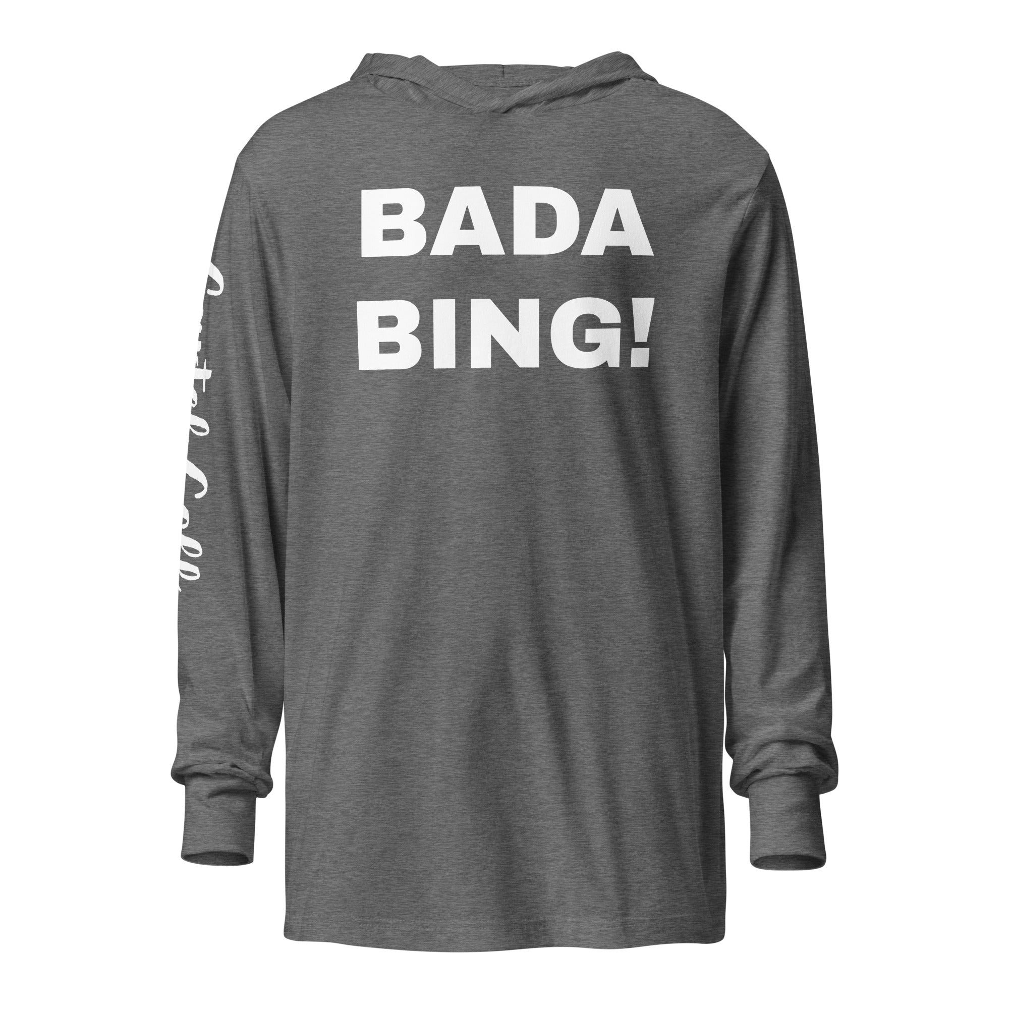 Hooded long-sleeve tee "BADA BING"