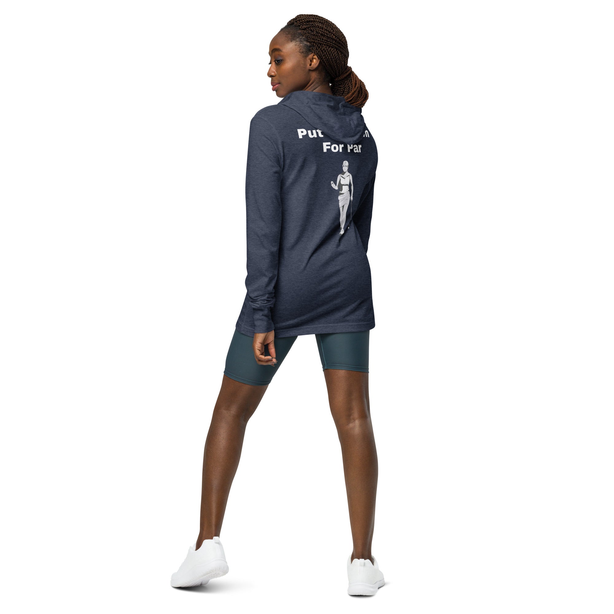 Hooded long-sleeve tee "Put me down for par"