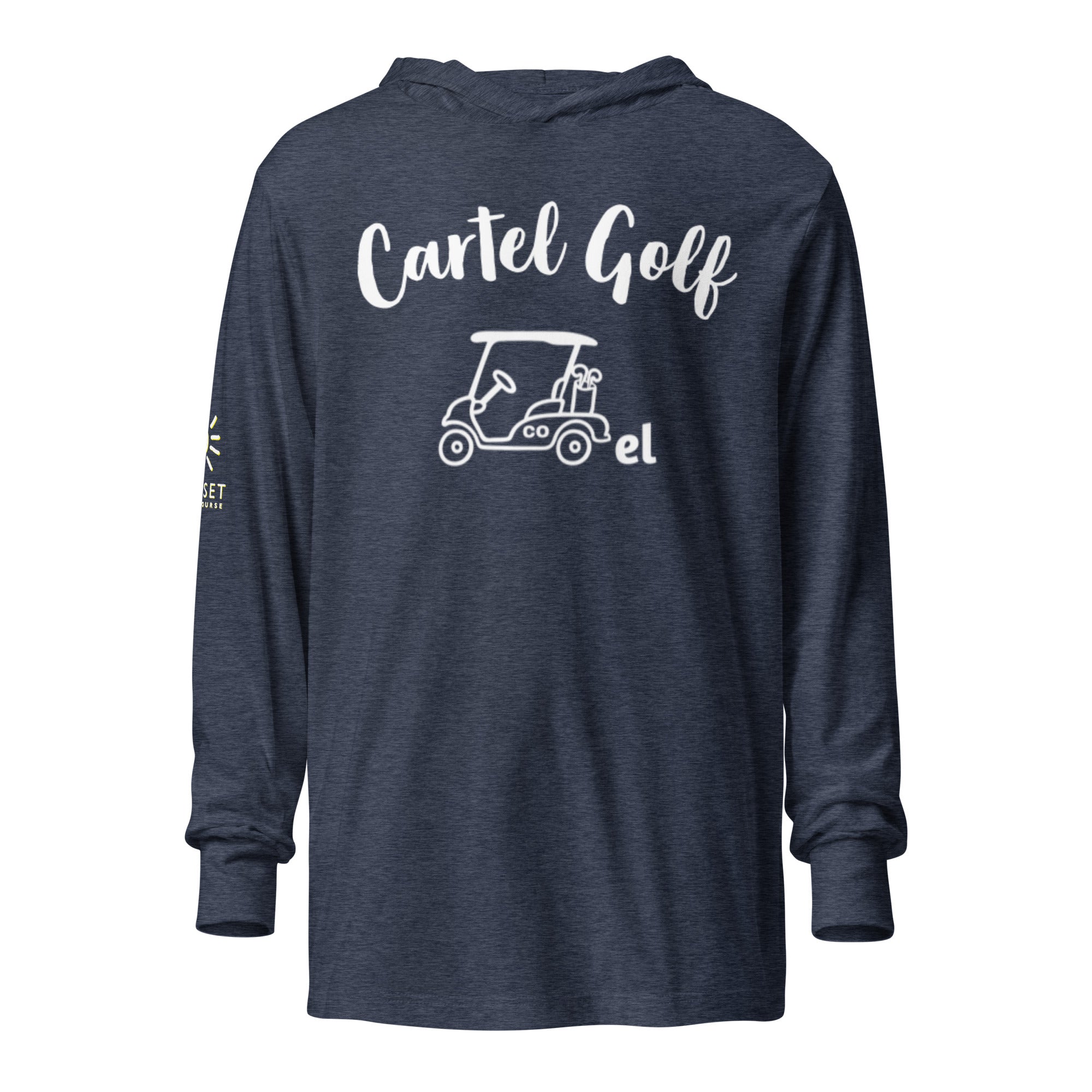 Hooded long-sleeve tee"Cartel Golf Sunset"