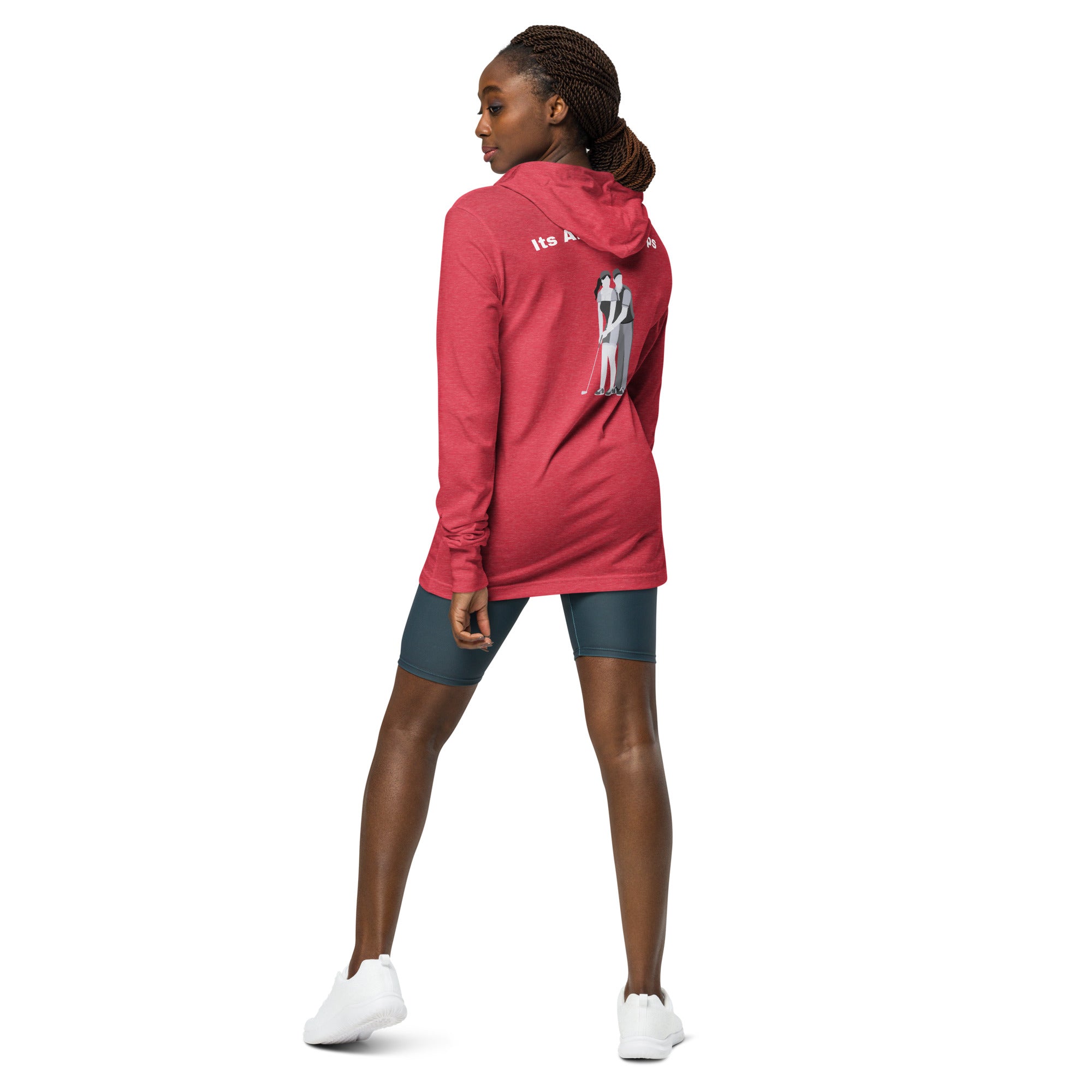 Hooded long-sleeve tee "Its all in the hips"