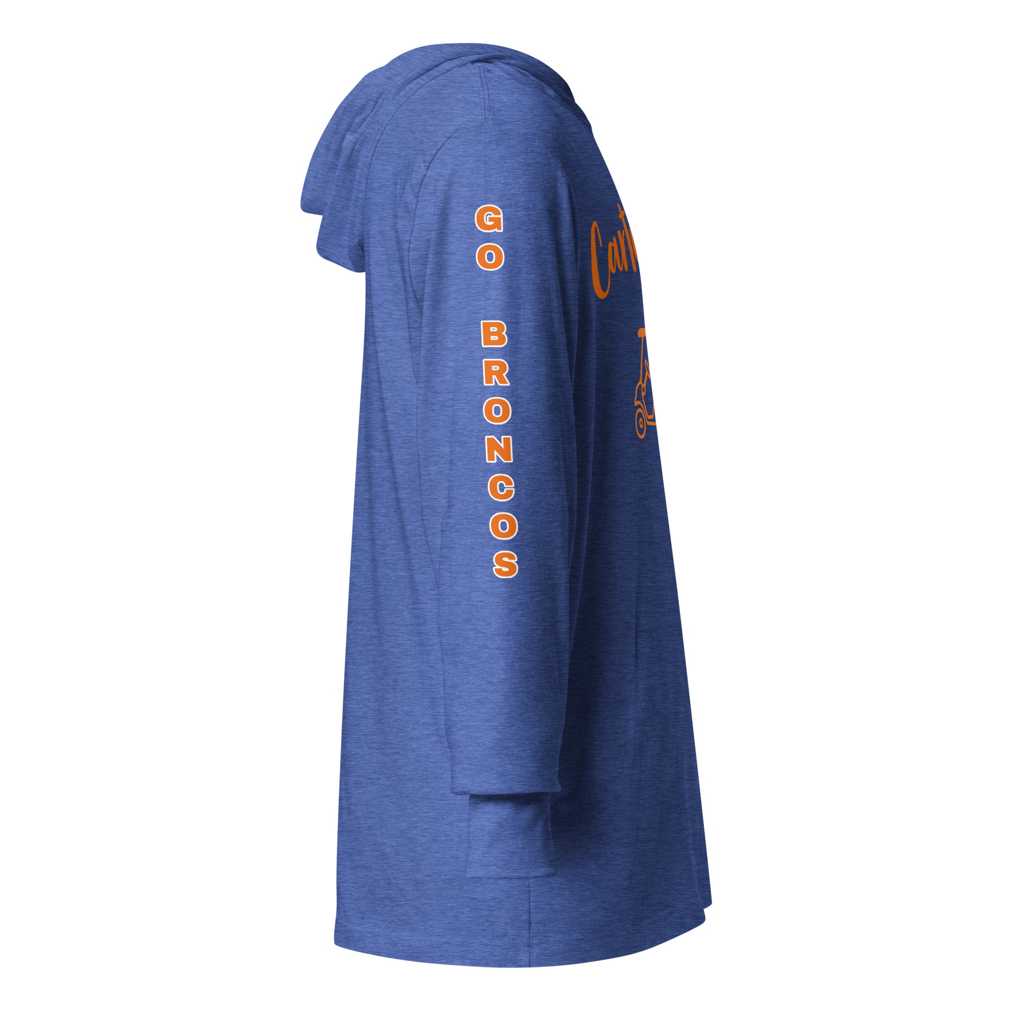 Hooded long-sleeve tee "Go Broncos"