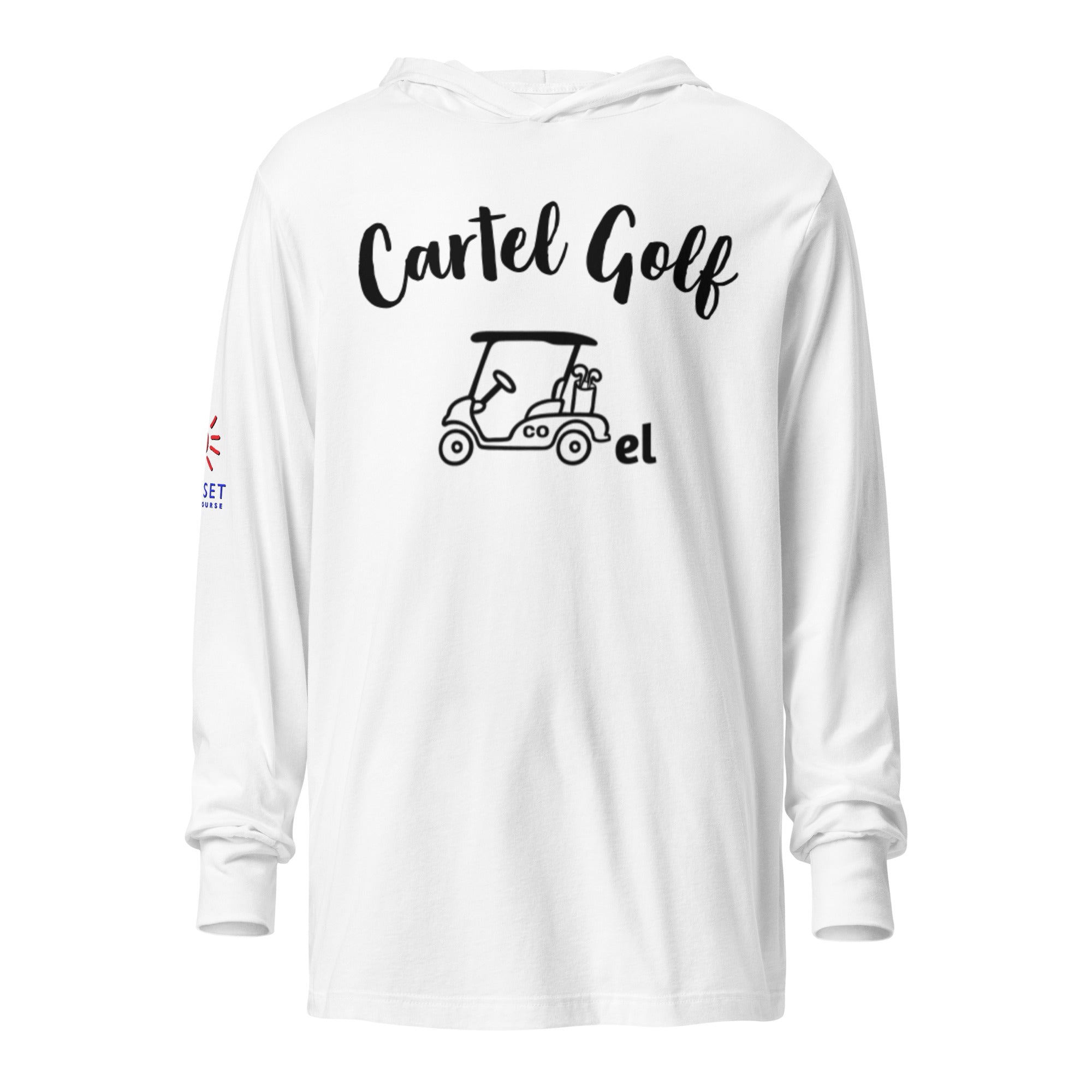 Hooded long-sleeve tee"Cartel Golf Sunset"