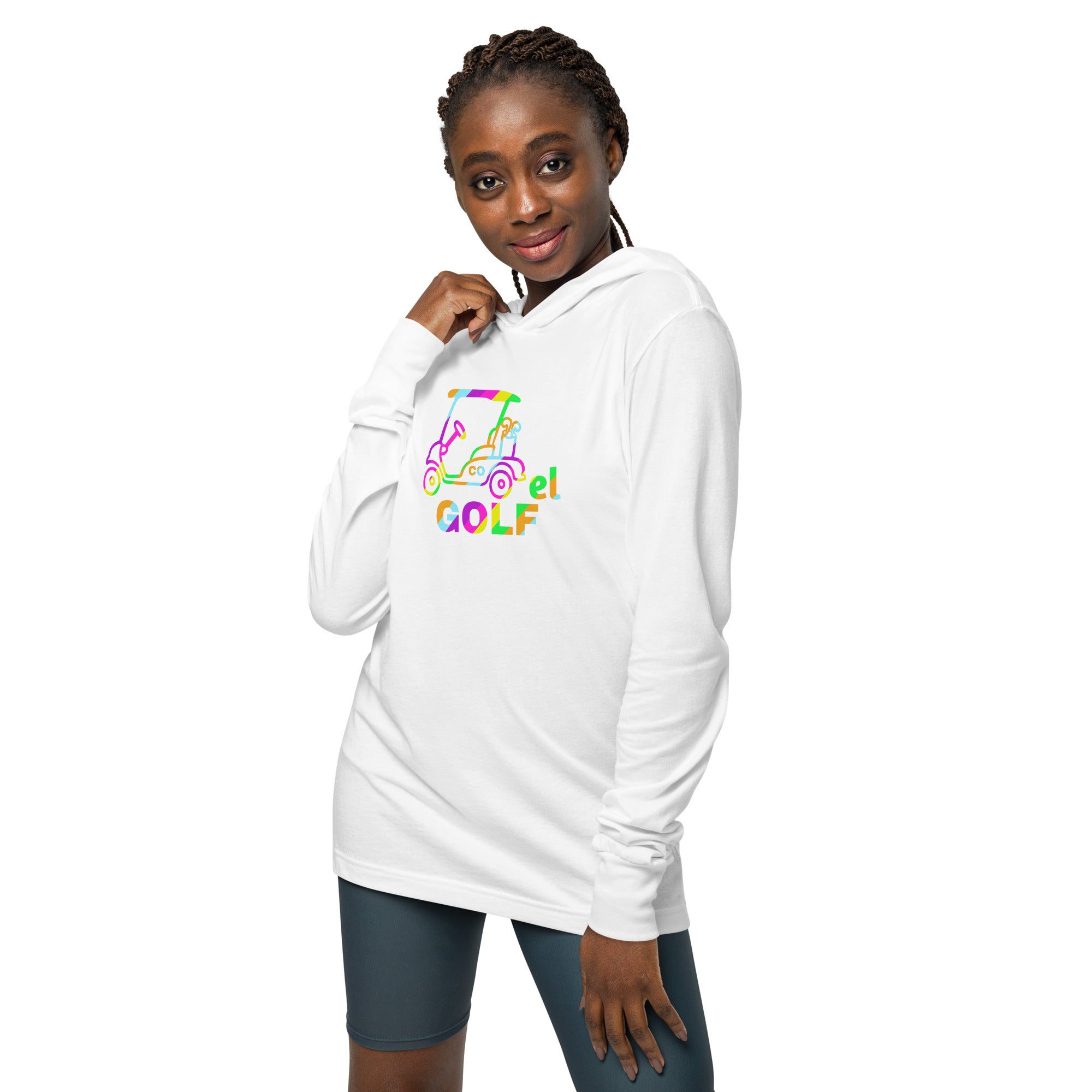 Hooded long-sleeve tee "Cartel Golf Colorful"