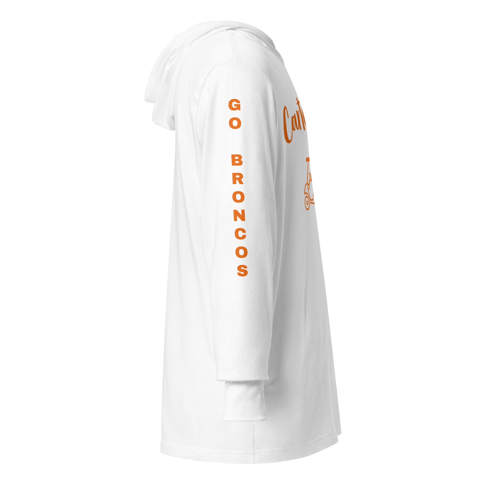 Hooded long-sleeve tee "Go Broncos"